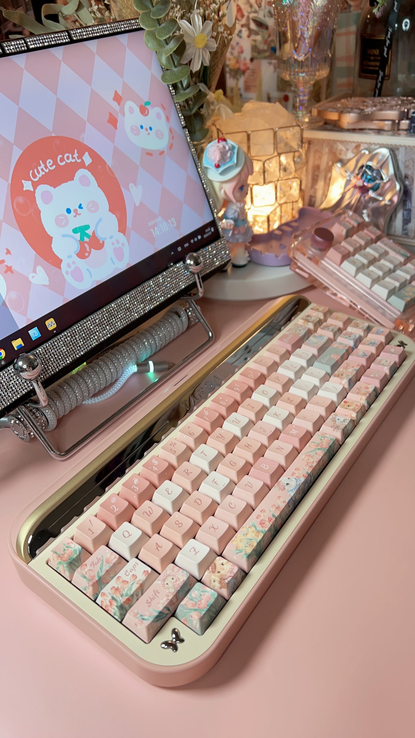 PREORDER Golden Pink Targa65 Aluminum Mechanical Customized Keyboard