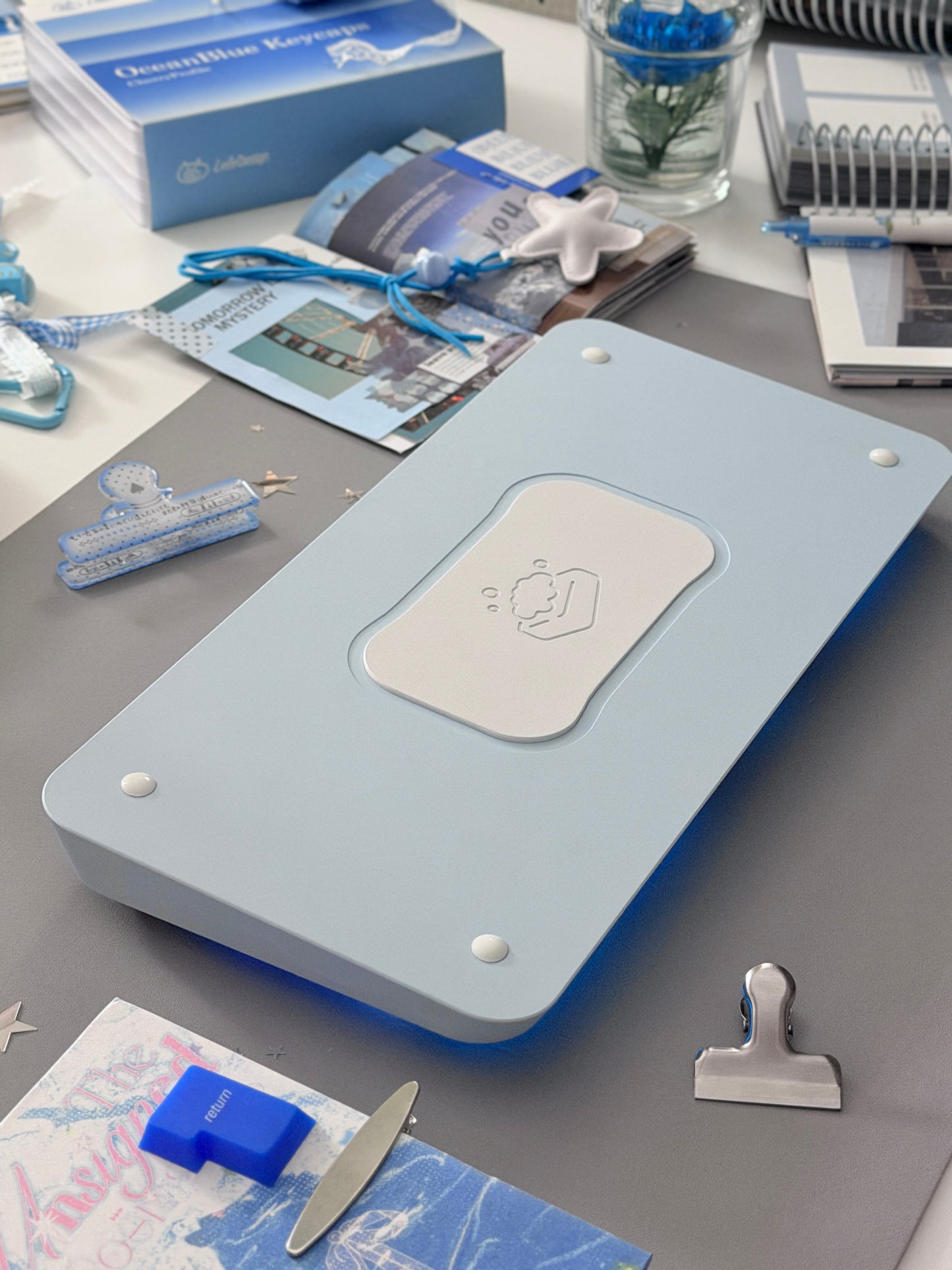 ONLY 1 Instock Prebuilt Aluminum Custom Mechanical Keyboard Blue Green Soap75 Wireless Set