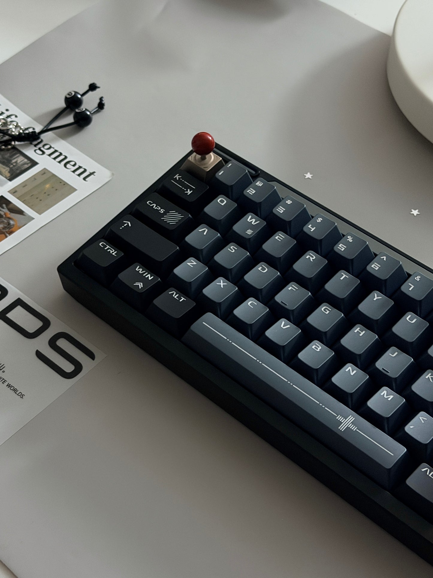 ONLY 1 Prebuilt Aluminum Custom Mechanical Keyboard Wuque Paper65 PRISM BLACK ➕ MCAPS Metal Keycap
