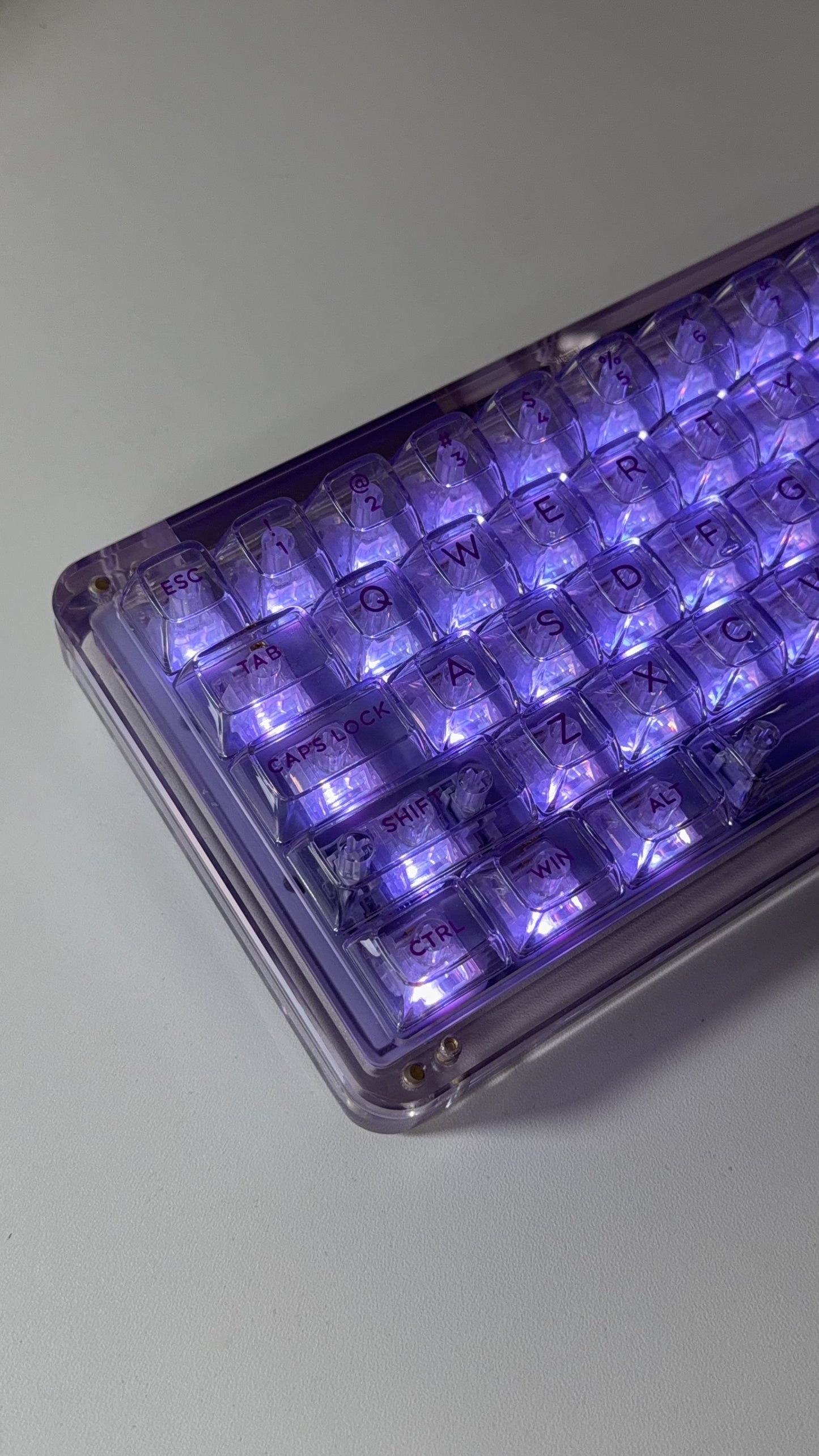 Unboxing For SALEs KiiBOOM Phantom 68 Purple Crystal Mechanical Keyboard + Taro Bobo Keycaps Alpha-A Set & Small Block