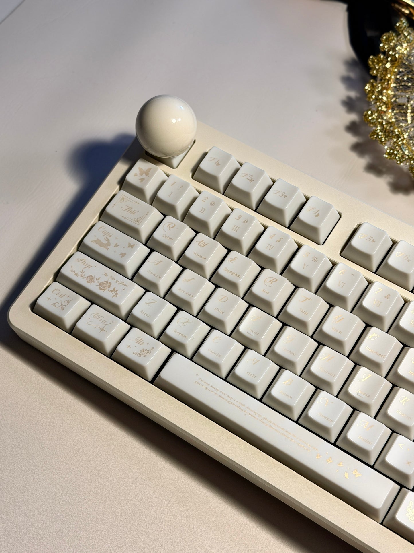ONLY 1 instock Prebuilt Cream Buff75R2 Aluminum Customized Mechanical Keyboard
