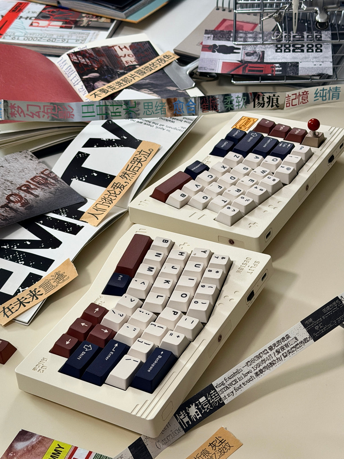 Unboxing Clearance ONLY 1 Instock Keychron Launches Z11 Ultra 8K Alice Split Mechanical Keyboard Retro Cream White | Wireless | Backlit | Ergonomic