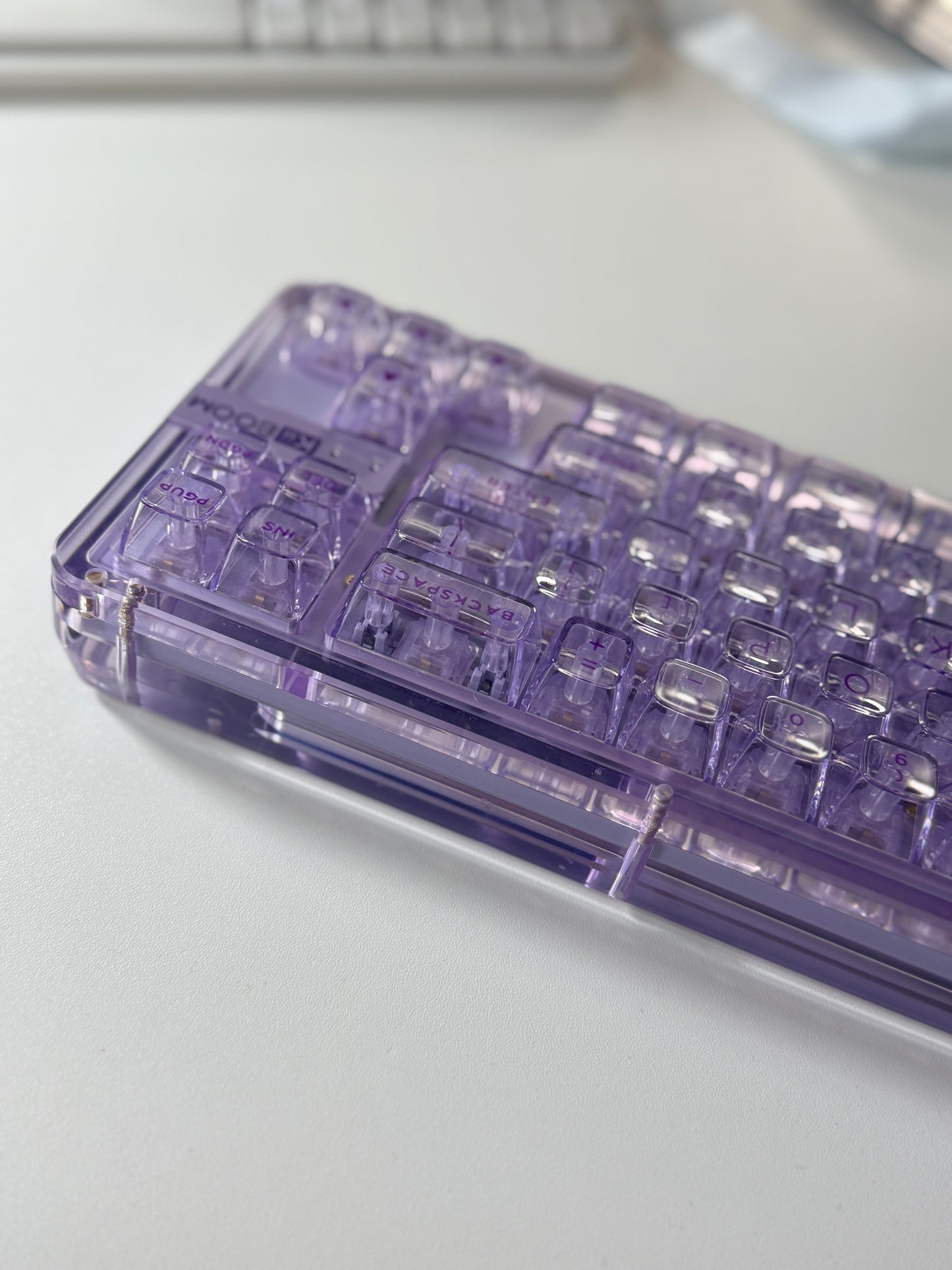 Unboxing For SALEs KiiBOOM Phantom 68 Purple Crystal Mechanical Keyboard + Taro Bobo Keycaps Alpha-A Set & Small Block