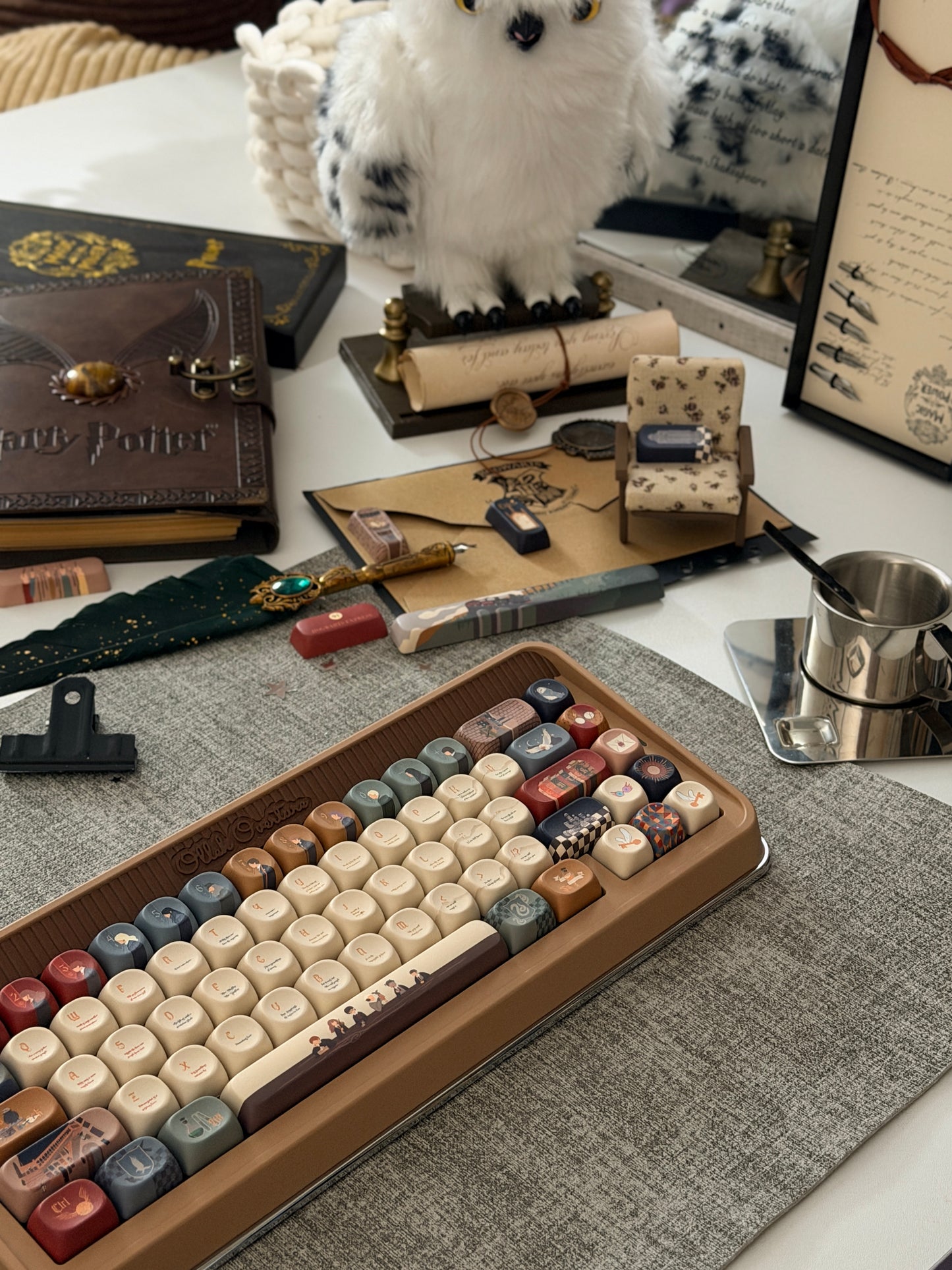 ONLY 1 Instock Olleh65 Prebuilt Aluminum Custom Mechanical Keyboard Brown Set