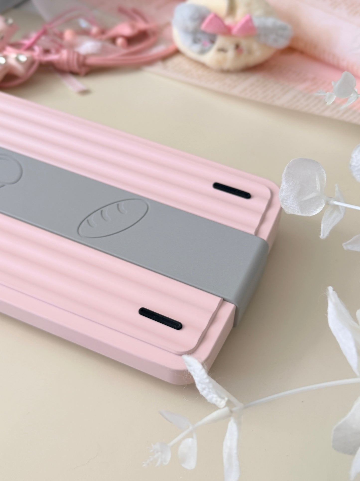 ONLY 1 Instock Prebuilt Aluminum Customized Mechanical Keyboard Bread75 Pale Pink Set