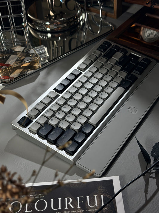 Unboxing Clearance ONLY 1 Instock Chilkey ND75 LP Wireless Gaming Keyboard with LCD Screen Silver Black Grey