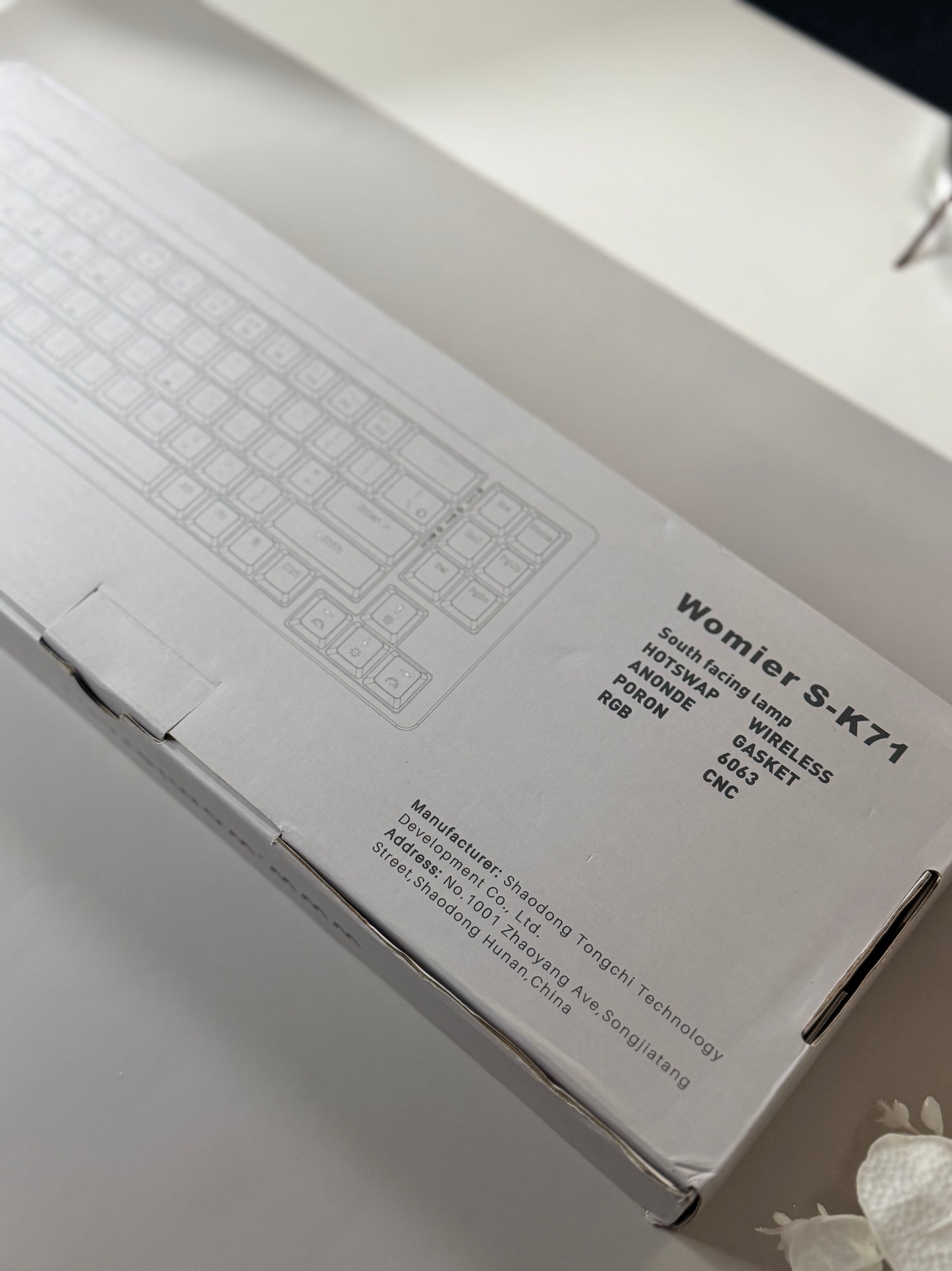 Unboxing For SALEs Womier SK71 Gaming Keyboard Aluminum Wireless Mechanical Creamy Keyboard Silver Blue
