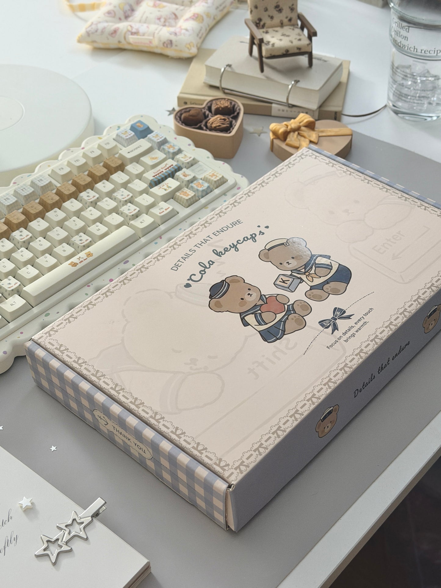 ONLY 1 Instock Prebuilt Aluminum Customized Mechanical Keyboard Cookies75 Cream Sugar Set