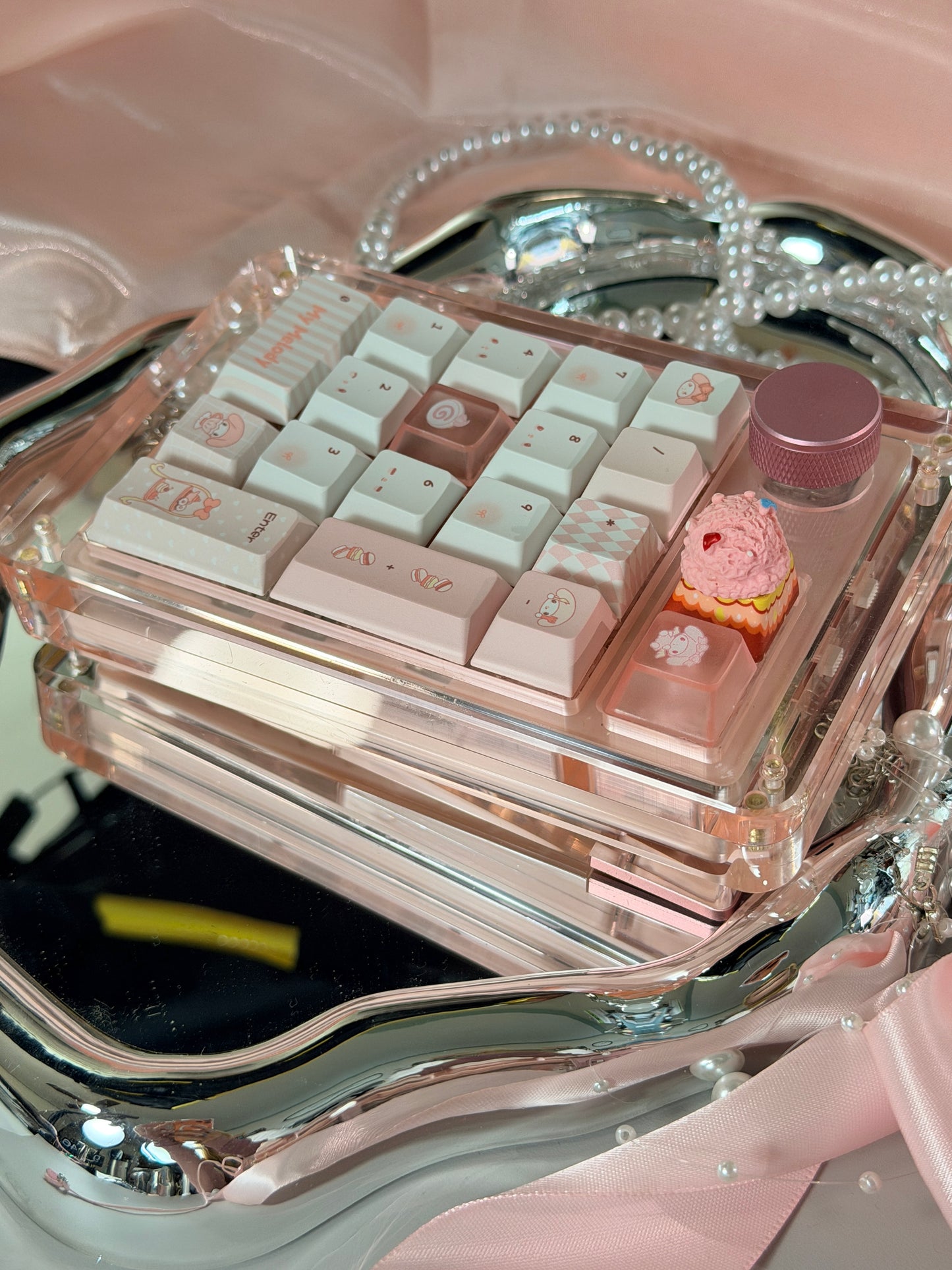 Unboxing Sample For Sales ONLY 1 Instock Pink KiiBOOM Phantom81V2 Mechanical Custom Keyboard ➕ Number PAD（including artisan keys）