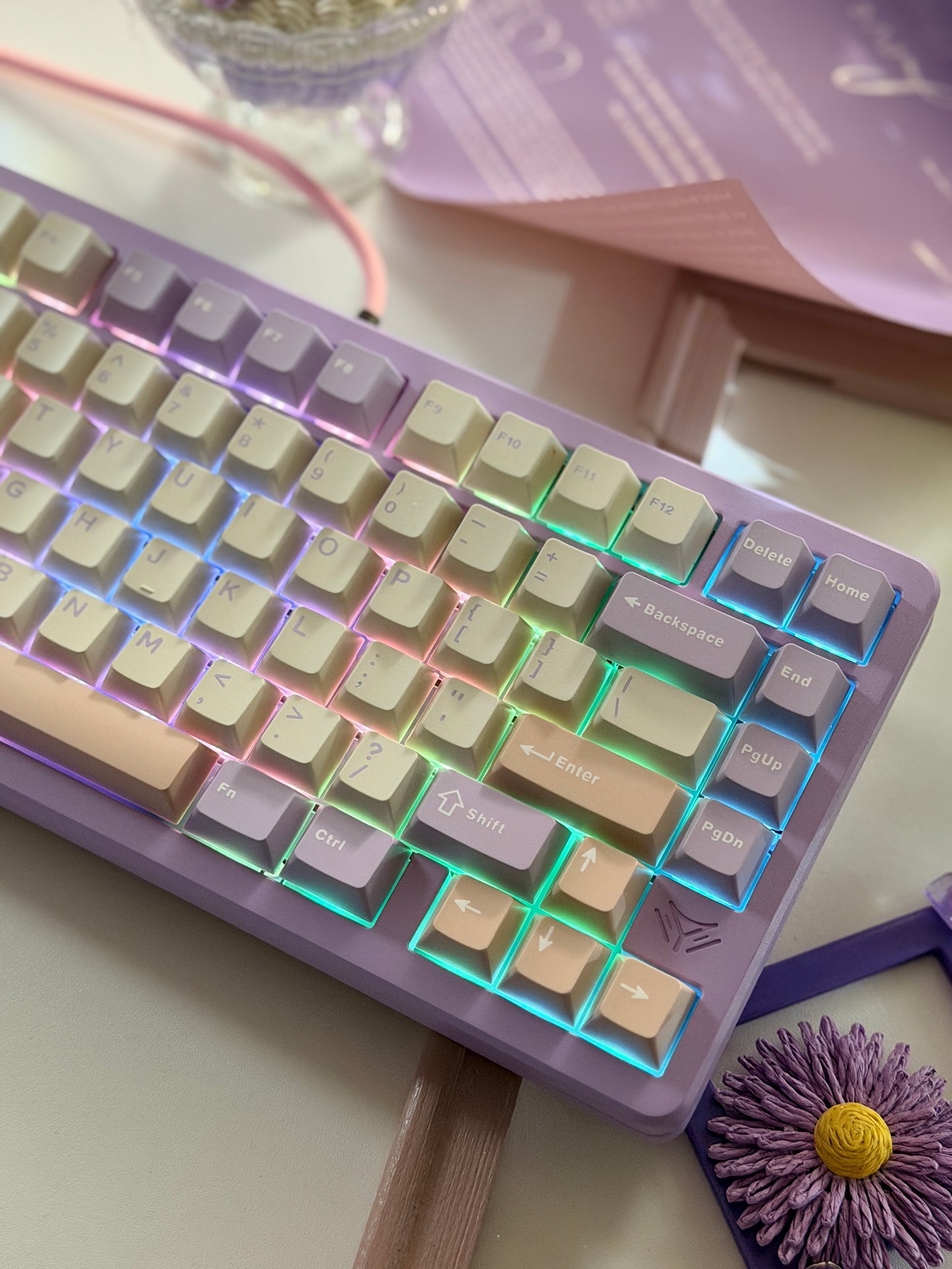 Unboxing Clearance INKY 75 Aluminum RGB Creamy Thocky Purple Wireless Custom Mechanical Keyboard