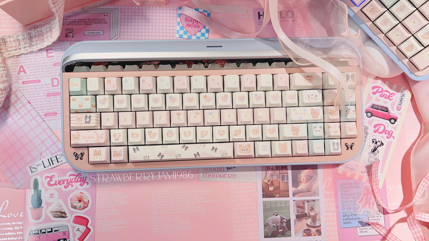 Preorder Prebuilt Targa65 Pink Blue Aluminum Customized Mechanical Keyboard