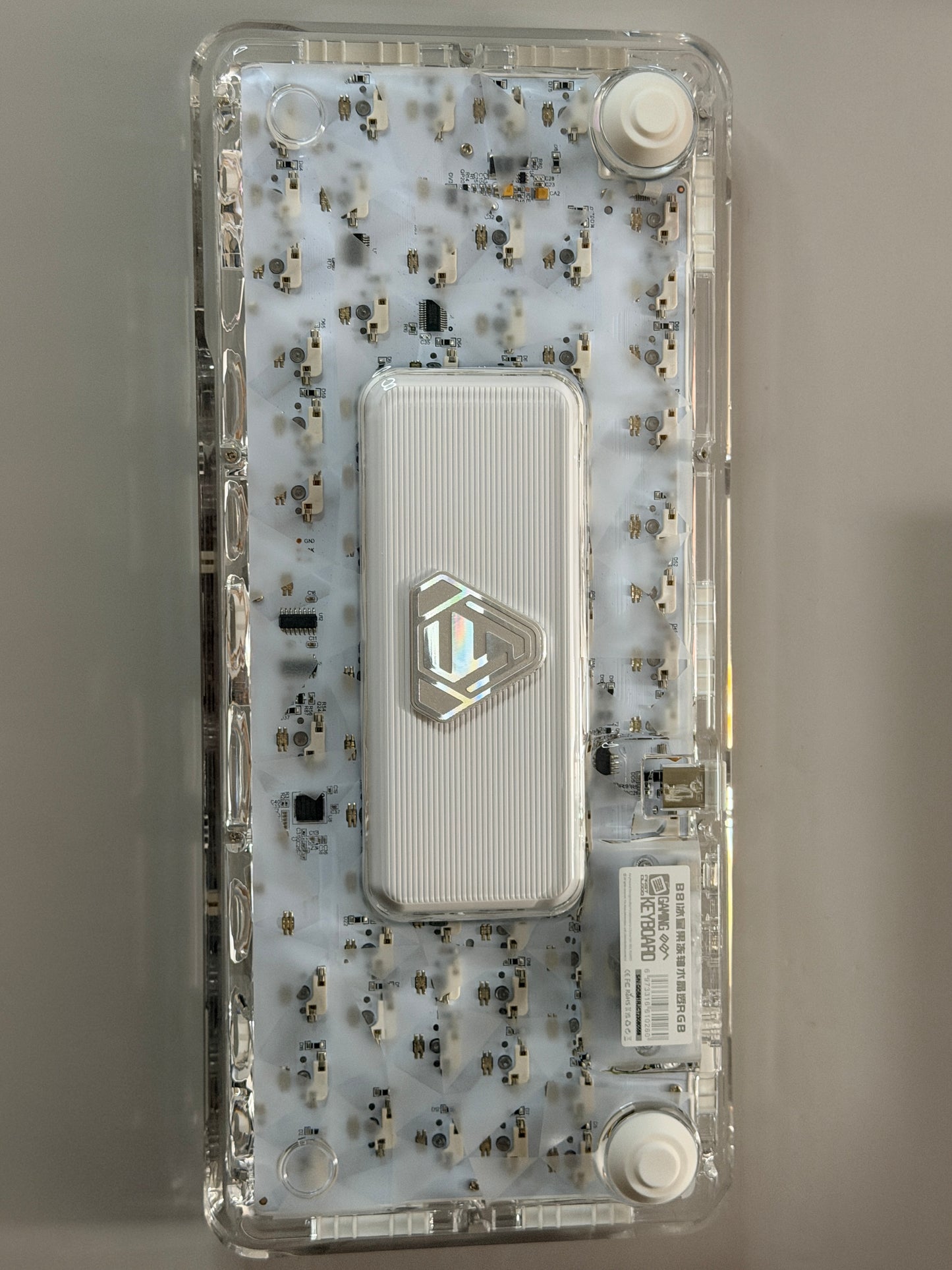 Unboxing Clearance FirstBlood B81 Transparent Mechanical Keyboard ➕ Winter Letter Keycaps（including B81 original clear Keycaps）