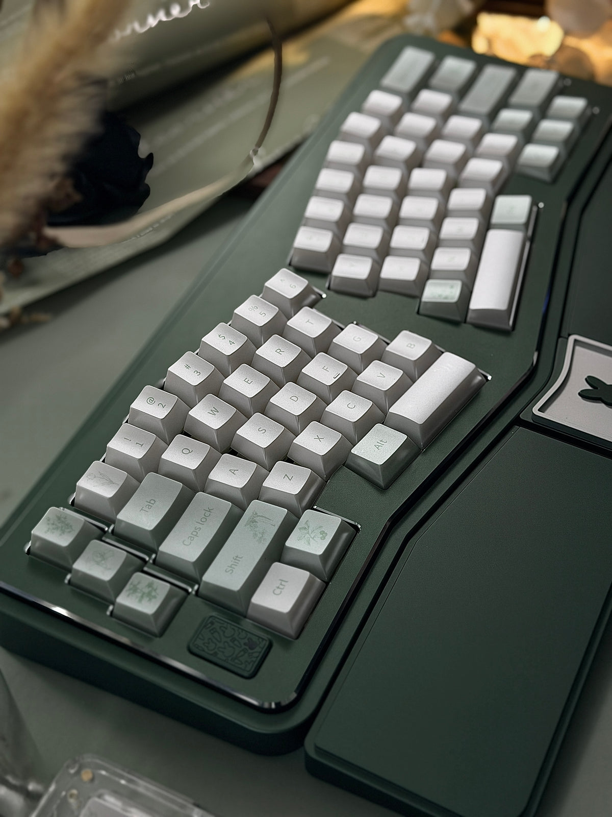 ONLY 1 Instock Prebuilt Aluminum Custom Mechanical Keyboard Vlice Anordized Green Set（free Keycaps & switches, not including number pad）