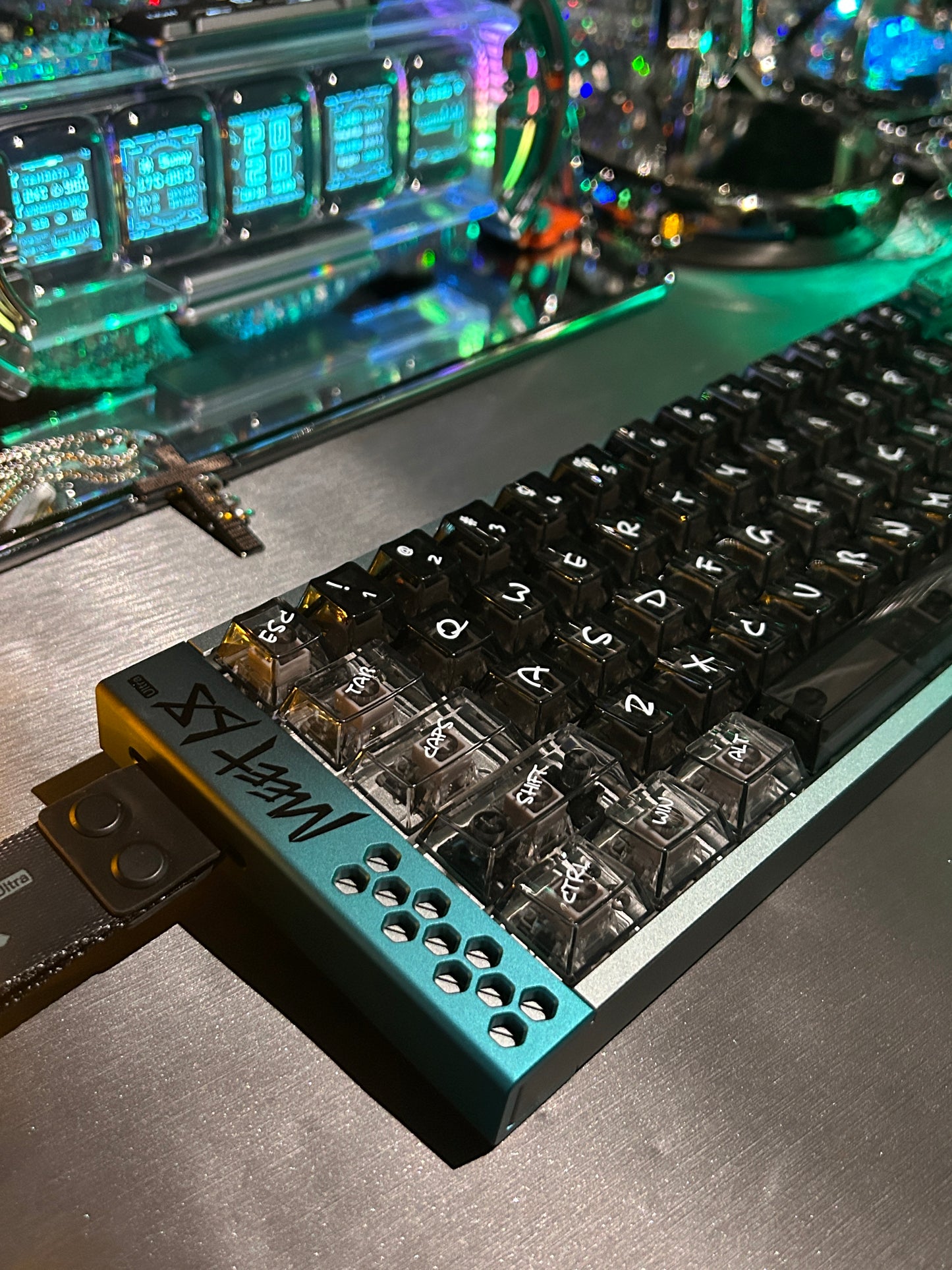 Unboxing For SALEs Meet68 Prebuilt Aurora Green Aluminum Custom Gaming Keyboard + GravaStar UFO Magnetic Switch + Keytok Snake Bell Keycap Set