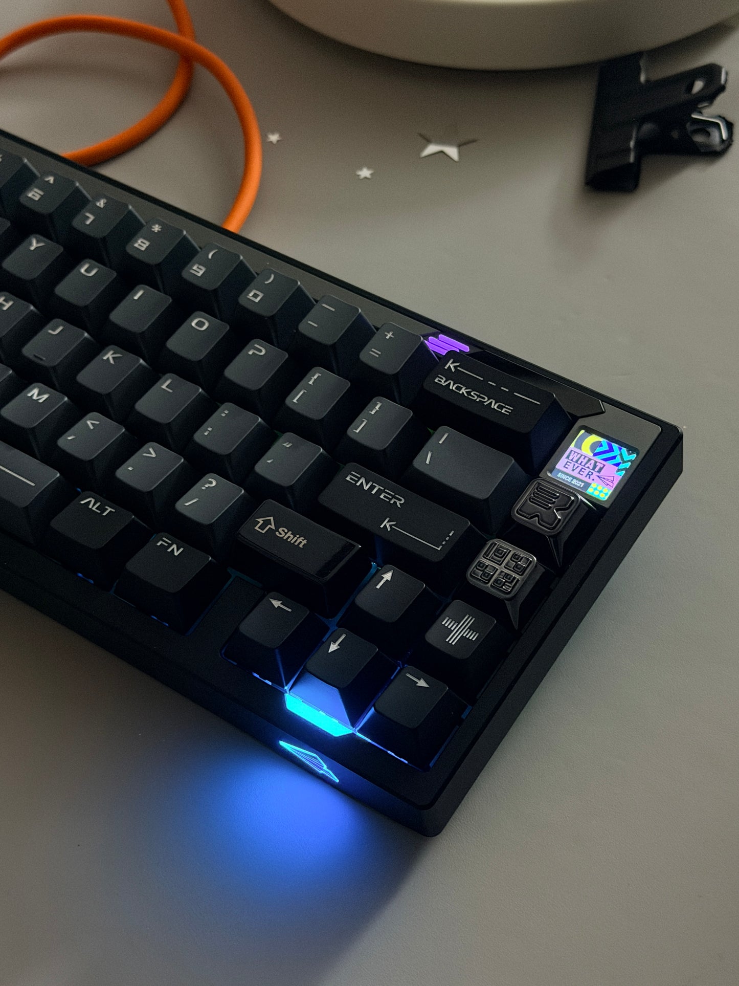 ONLY 1 Prebuilt Aluminum Custom Mechanical Keyboard Wuque Paper65 PRISM BLACK ➕ MCAPS Metal Keycap