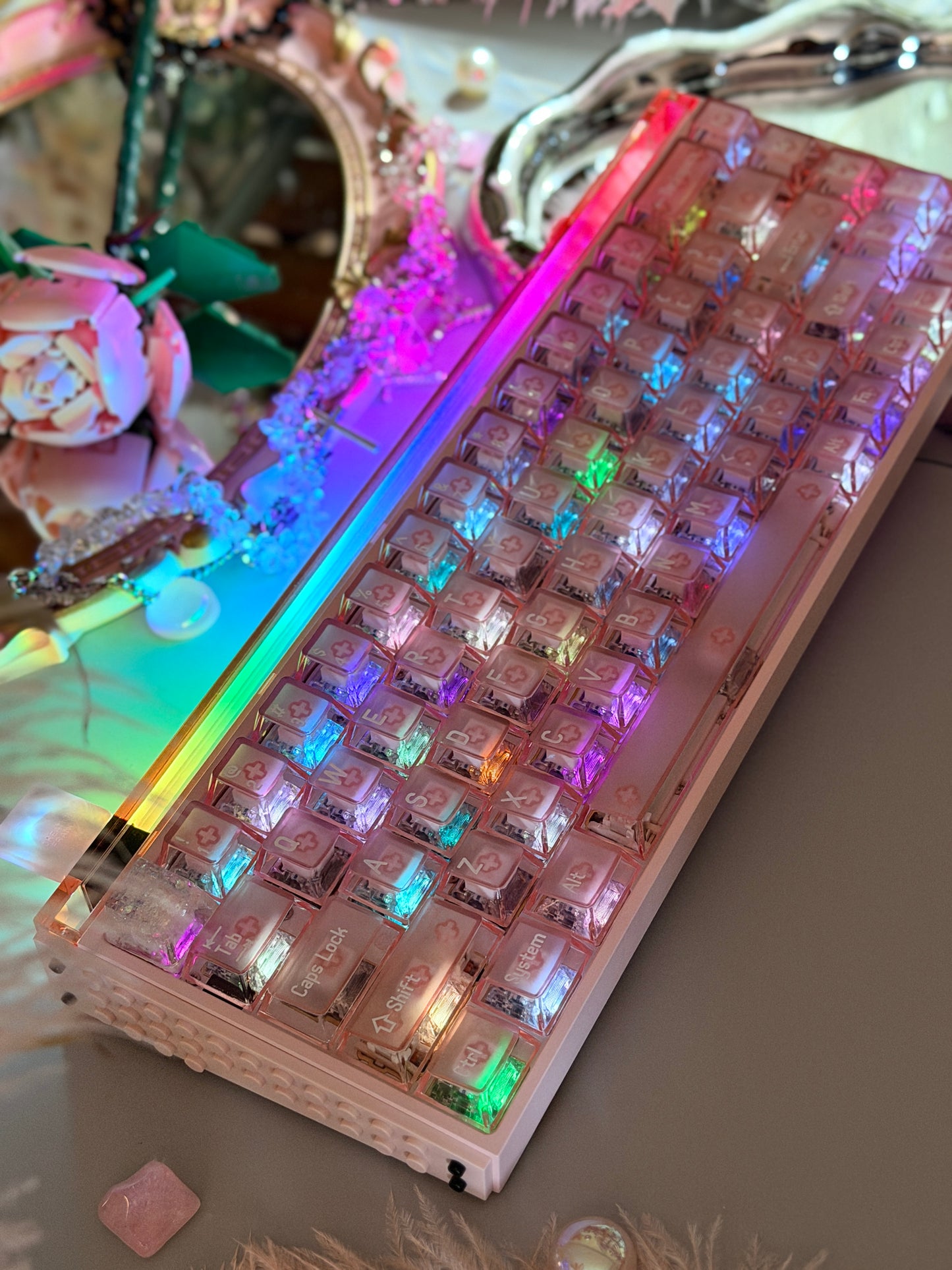 Unboxing Clearance MELGEEK MADE68 ULTRA MAGNETIC SWITCH+ PINK GAMING KEYBOARD