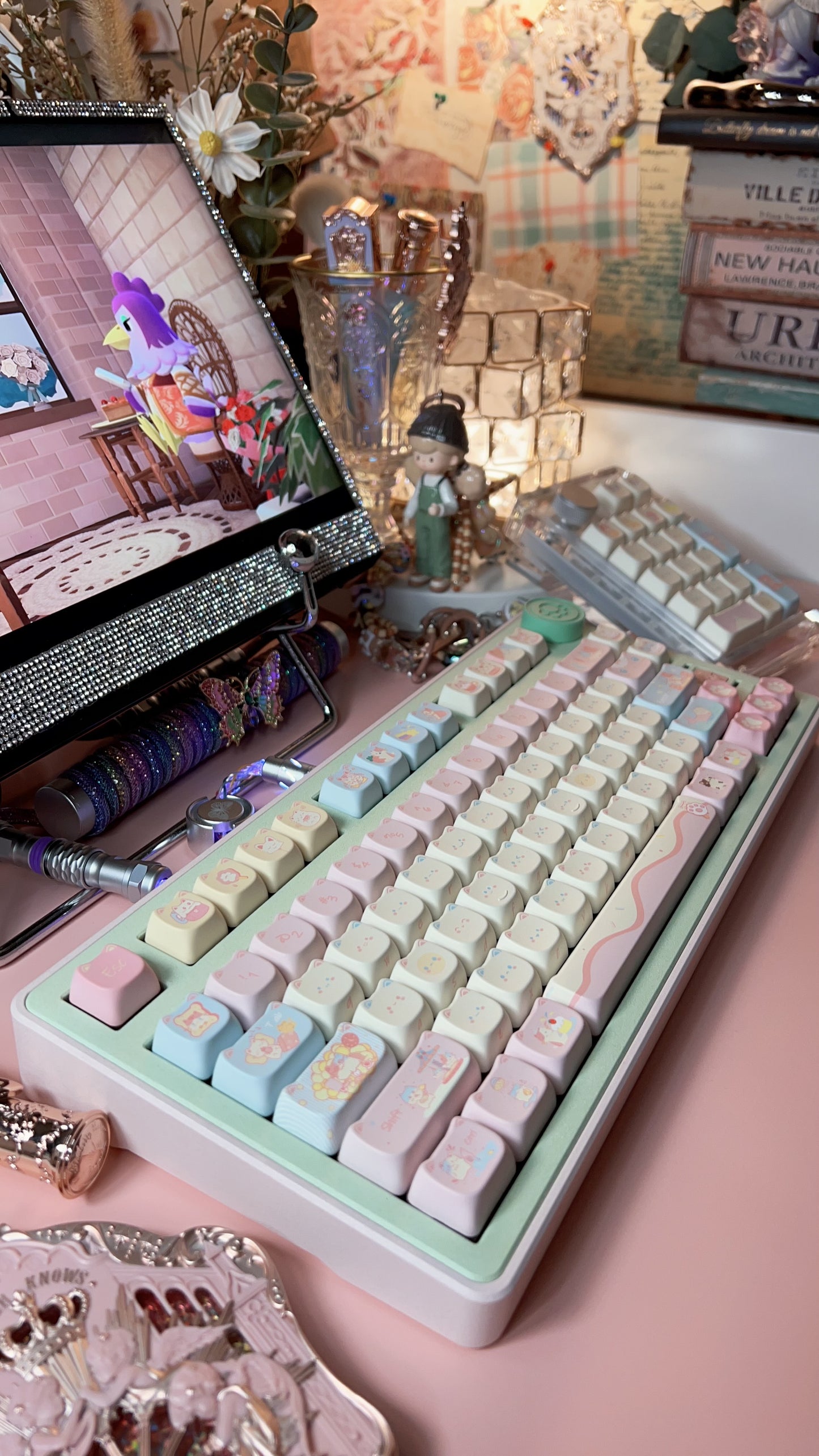 Preorder Prebuilt Pastel Color Cute Aluminum Customized Mechanical Keyboard