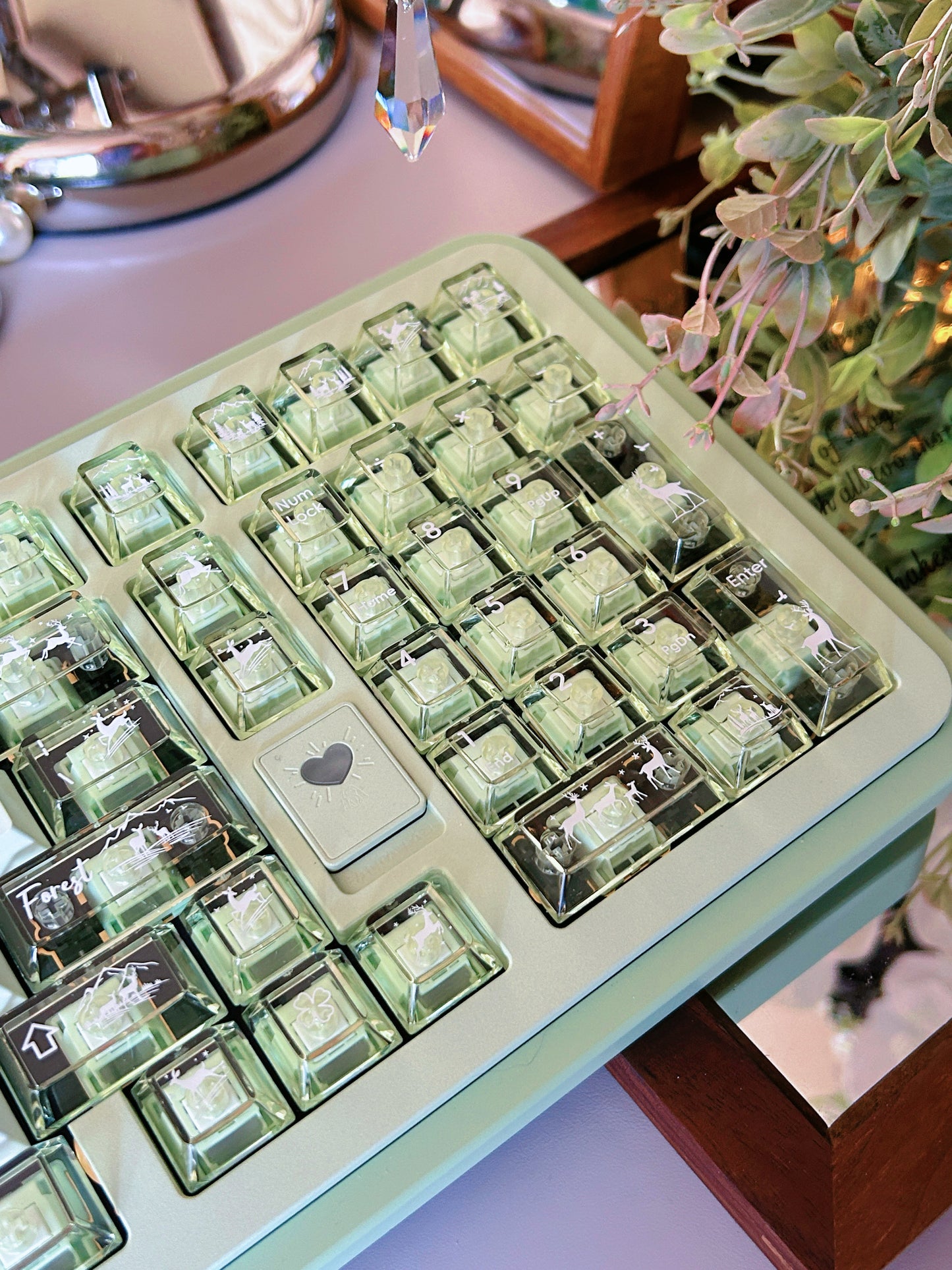 Preorder Prebuilt Aluminum Customized Mechanical Keyboard Rich98 Green Set