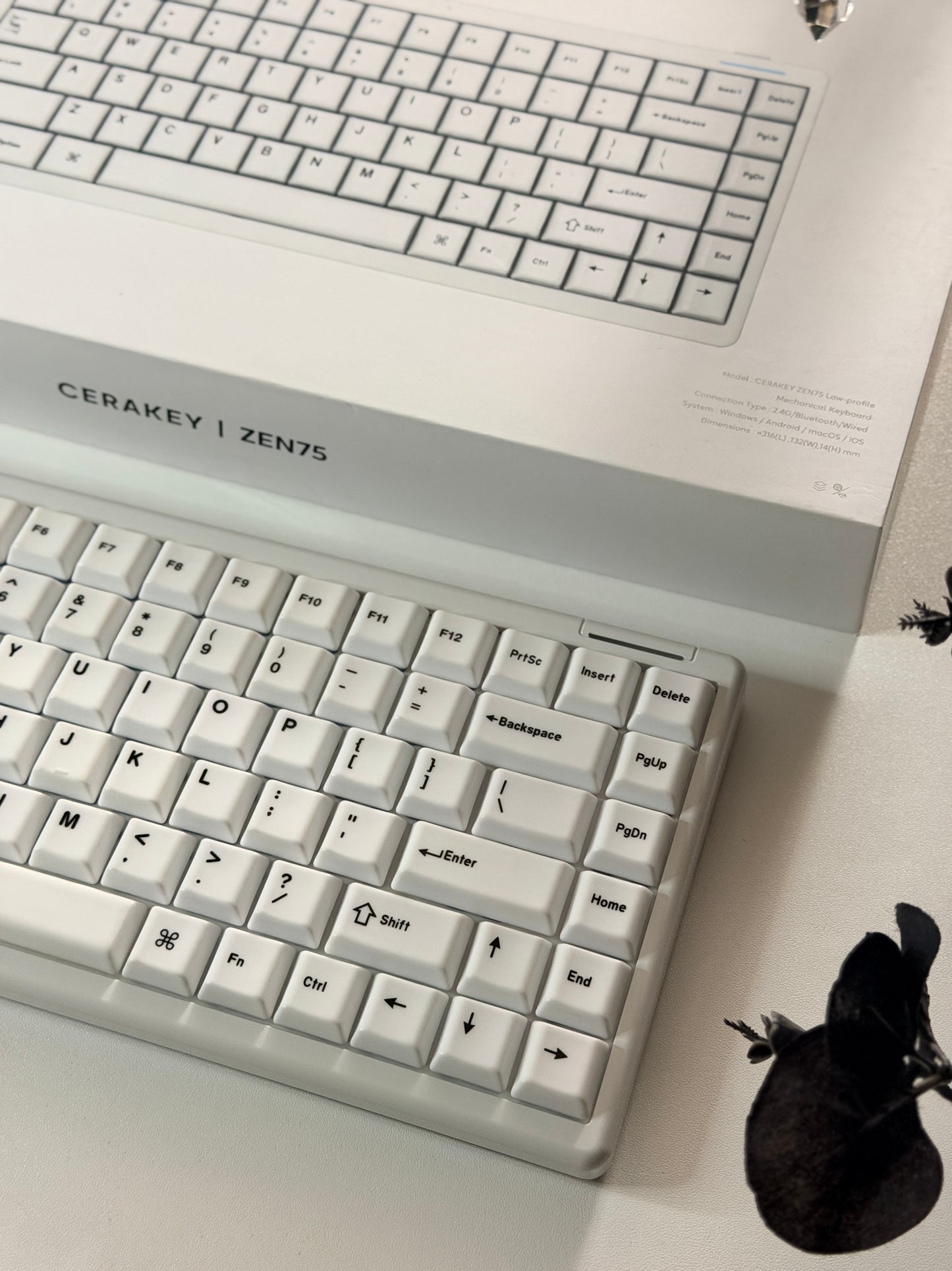 Unboxing Clearance ONLY 1 Instock ZEN75 Low-Profile Keyboard with Ceramic Keycaps