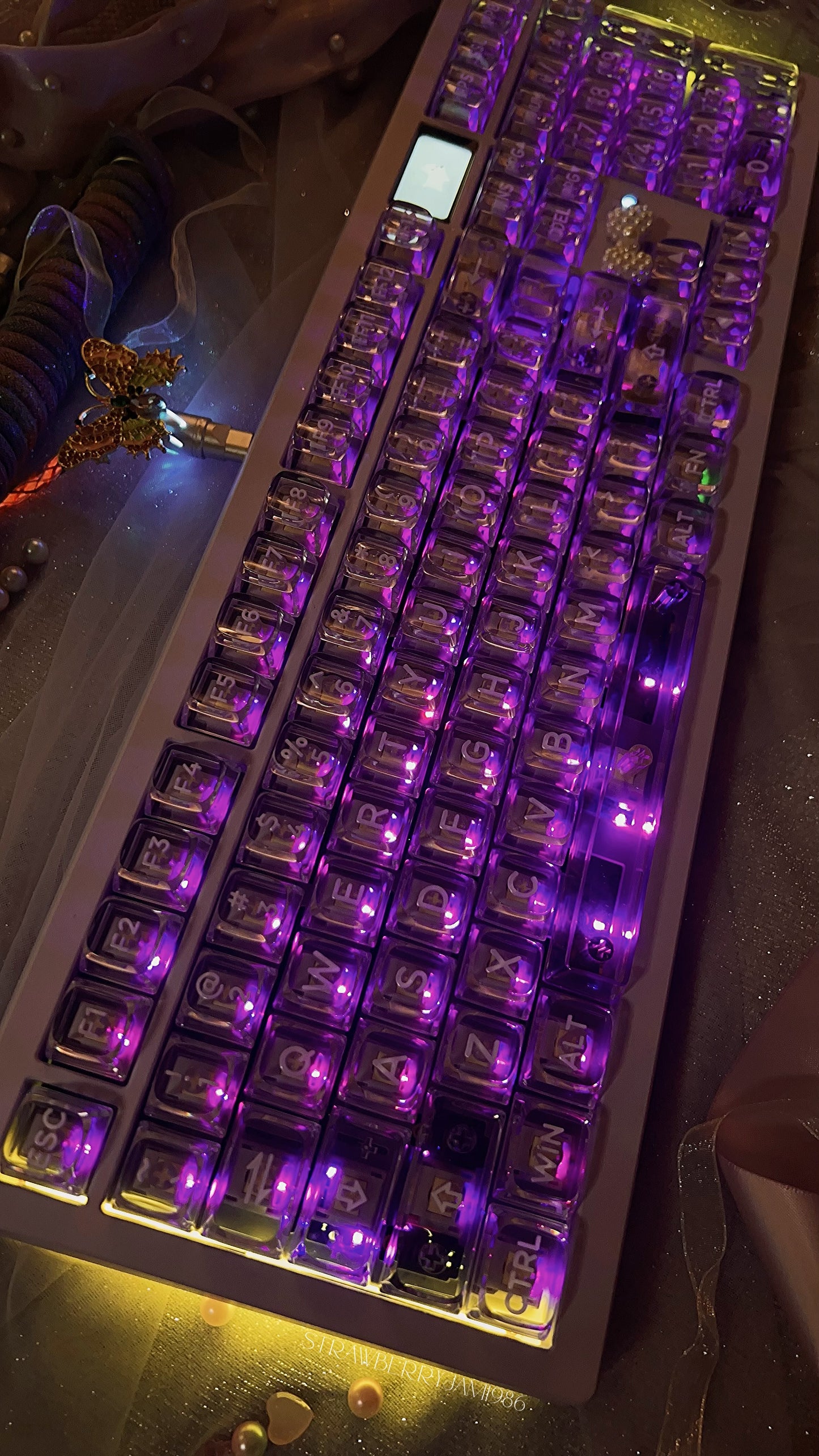 「only 1 Instock」Prebuilt ZOOM98 Purple Aluminum Customized Mechanical Keyboard