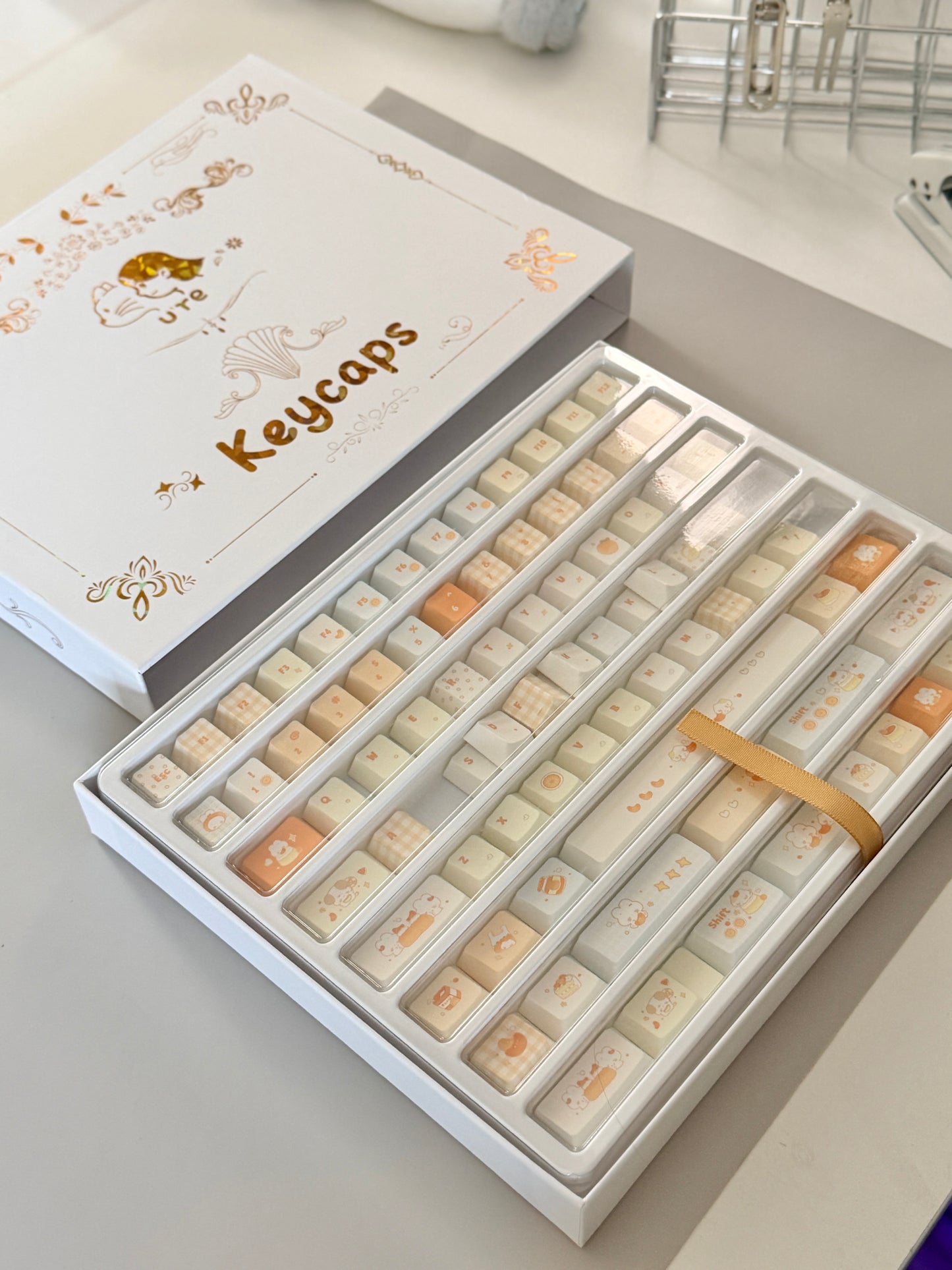 #0302 Orange Summer Dango Keycap Set | Cute Japanese-Inspired Pastel Food Keycaps