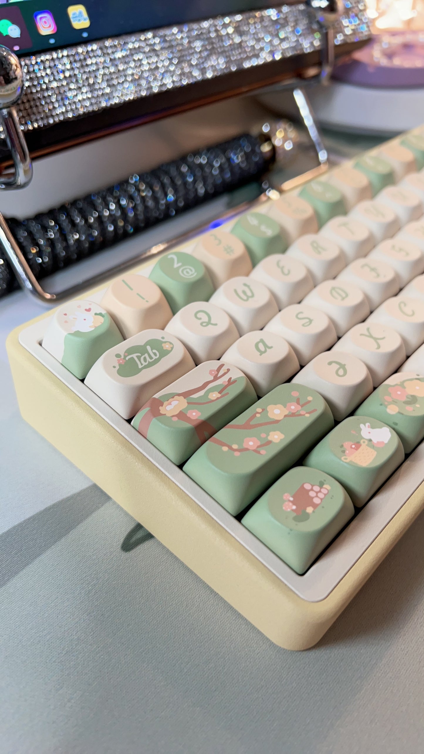 Pre-order Prebuild Story65 Creamy Pastel Yellow Beige Aluminum Mechanical Customized Keyboard