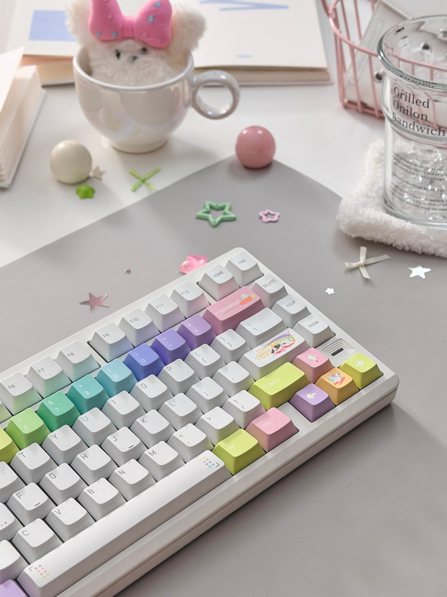 Unboxing Clearance ONLY 1 Instock AULA AG75 Wired Aluminum Keyboard – Shock-Dampening Cloud Rock White(Pro)