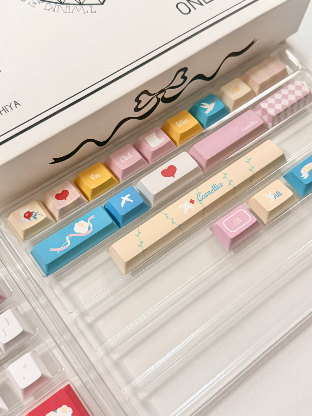 #0316 One Star Sweet Cake Party Keycaps – Pastel Pink Dessert Theme Cute Kawaii Mechanical Keyboard Keycap Set