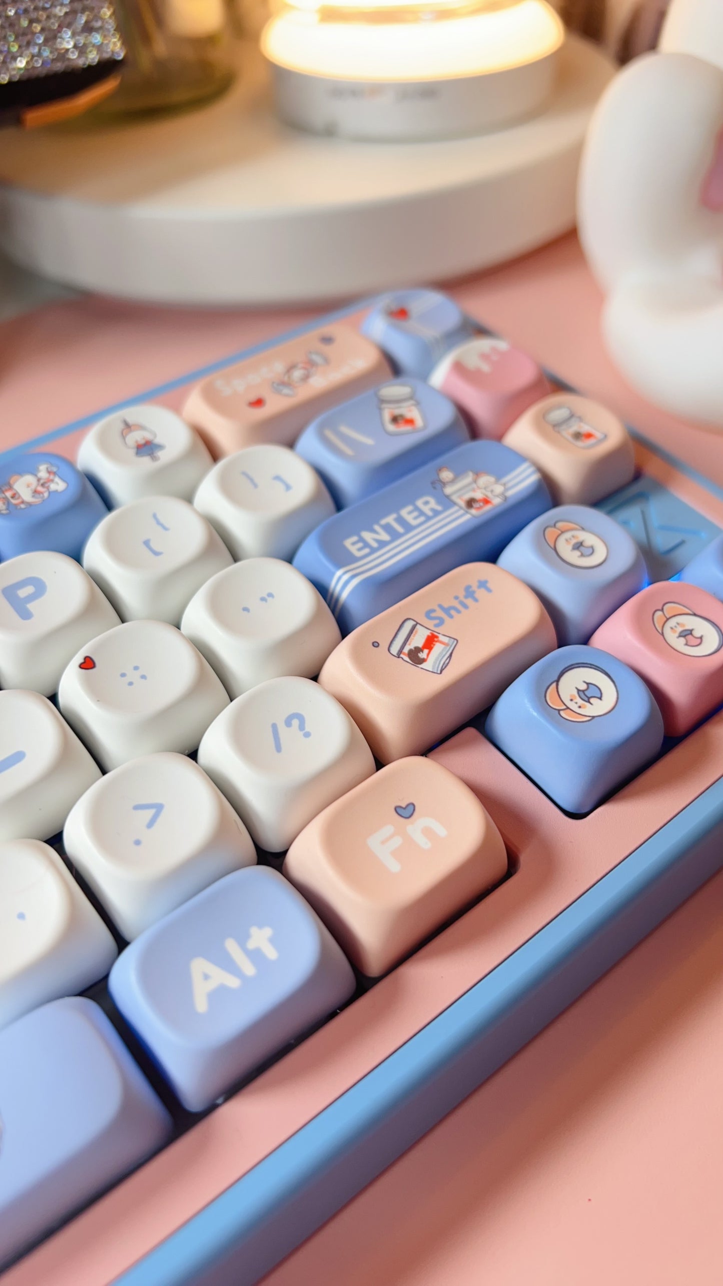 031 Bunny Candy Moa Profile Keycaps 139 Keys