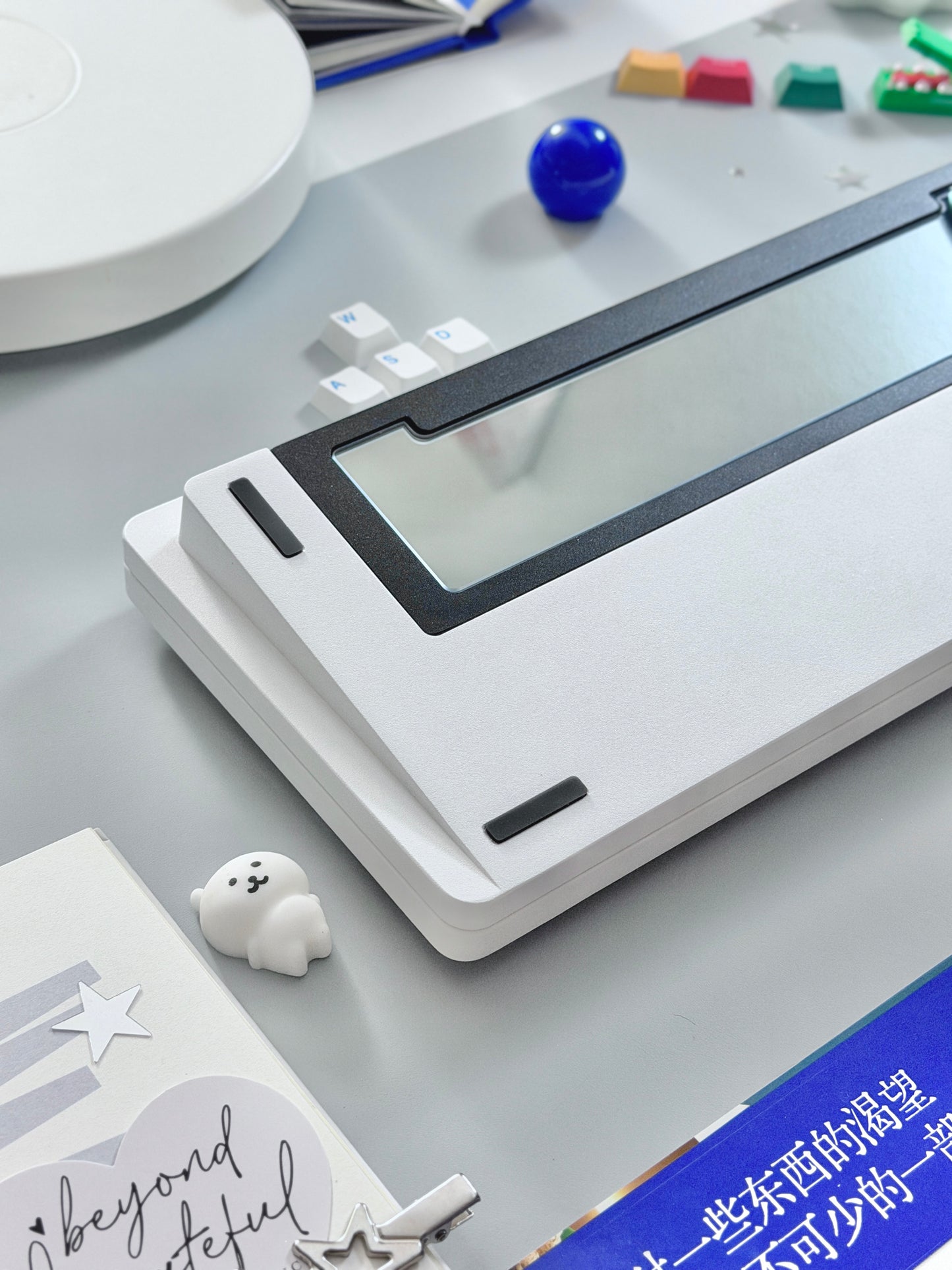 Unboxing Clearance ONLY 1 Instock WOMIER SK75 TMR White WIRELESS ALUMINUM CUSTOM KEYBOARD