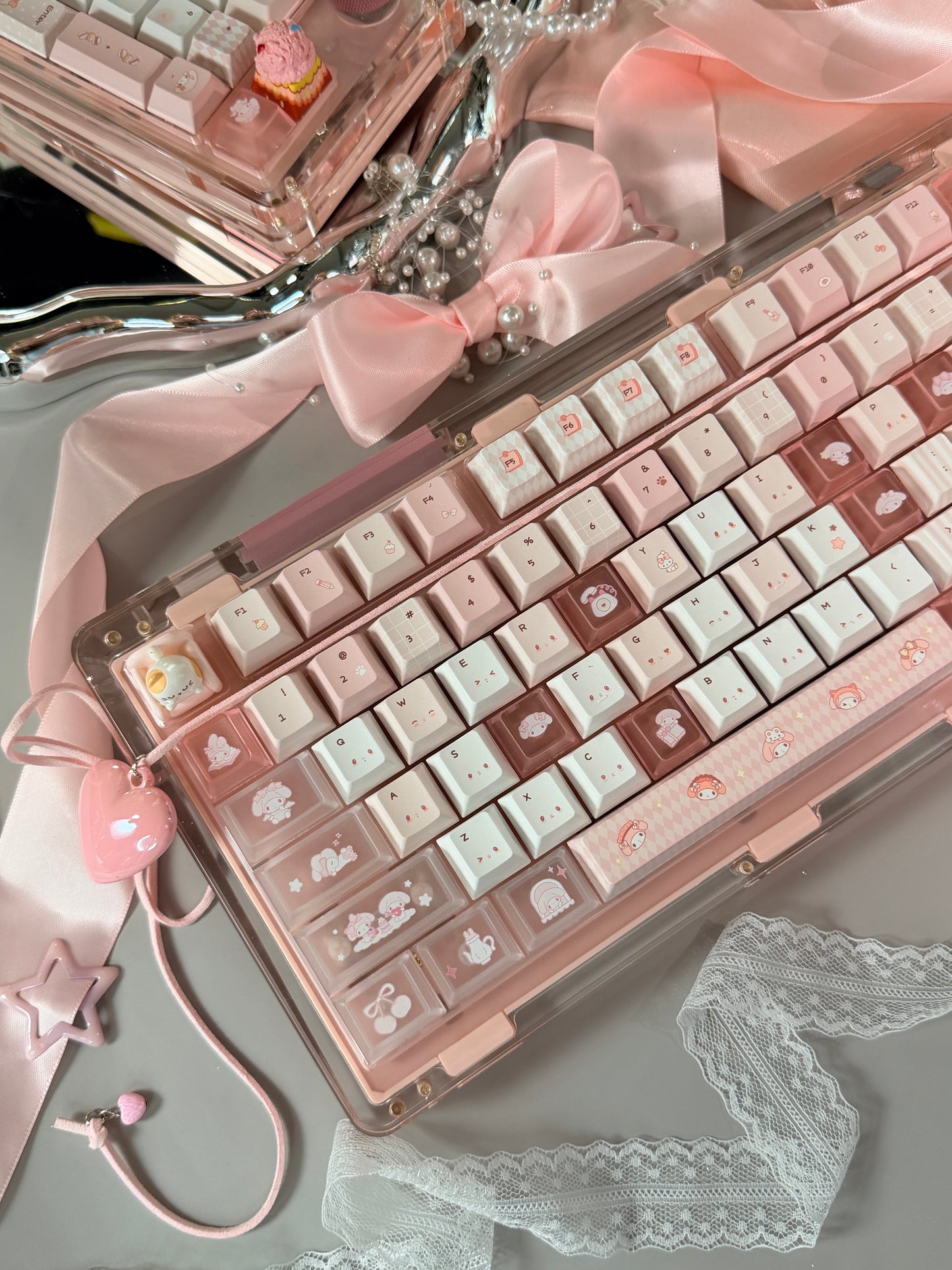 Unboxing Sample For Sales ONLY 1 Instock Pink KiiBOOM Phantom81V2 Mechanical Custom Keyboard ➕ Number PAD（including artisan keys）