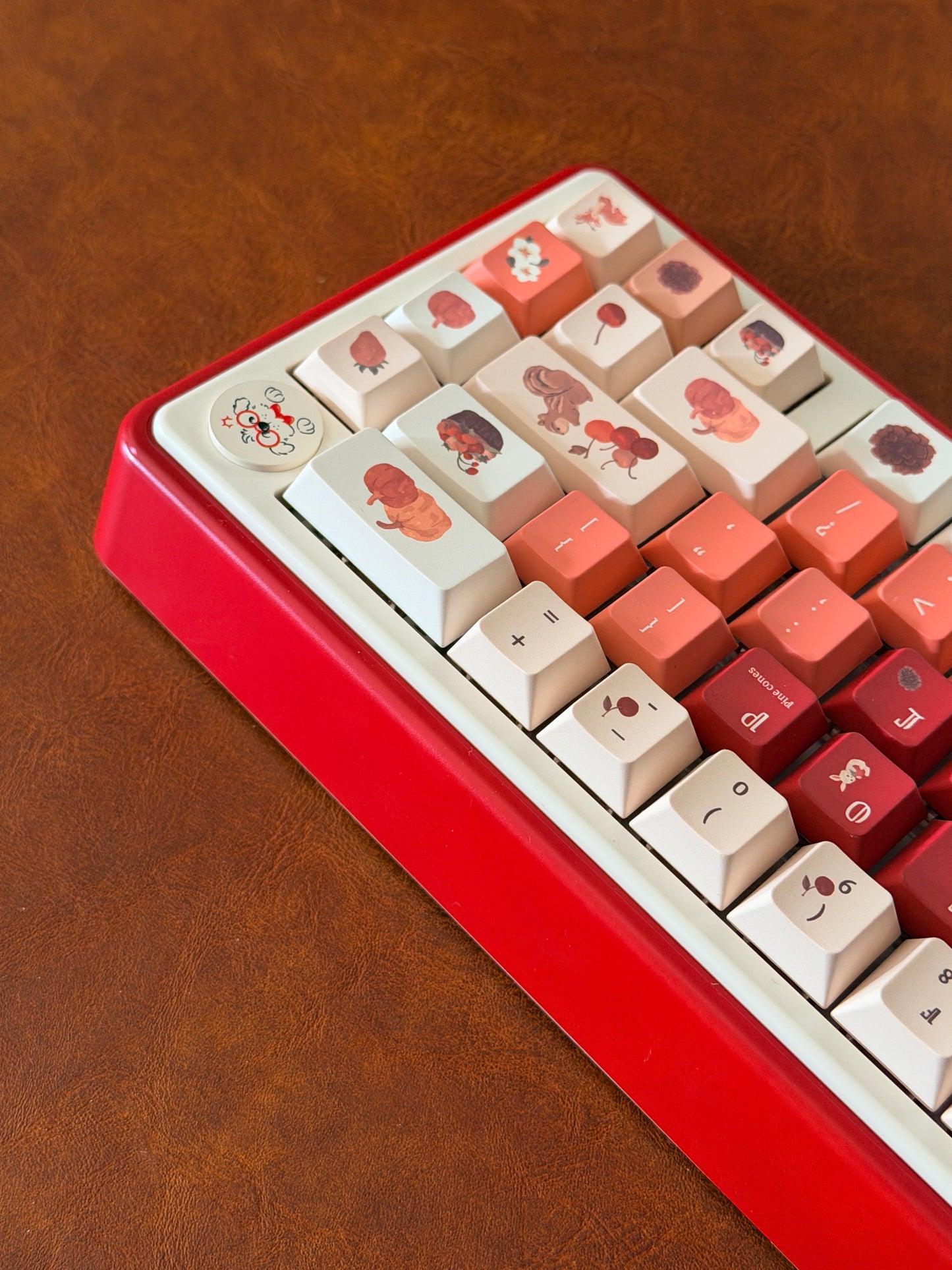 Unboxing Clearance UR65 Cute Red Mechanical Customized Keyboard (Tri-mode Gasket Hot-Swappable RGB