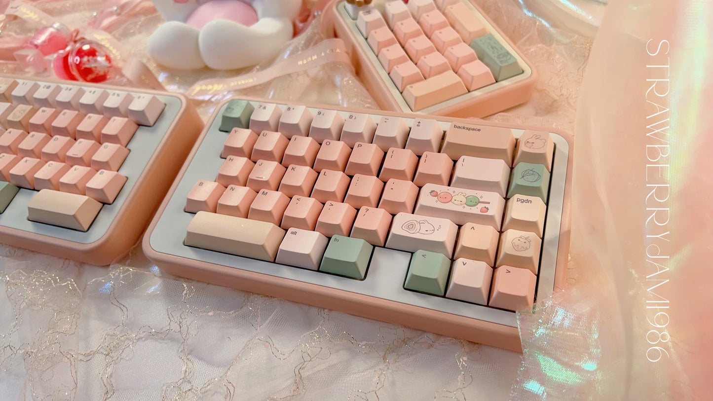 Preorder customized prebuilt peach split keyboard set for lien