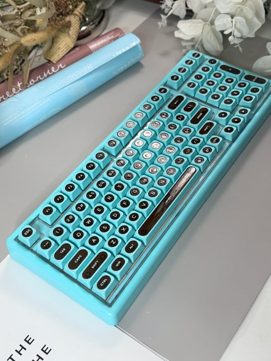 Unboxing Sample For Sales ONLY 1 Instock ainbell base99 mint green chocolate silent switch tri-mode wireless mechanical keyboard