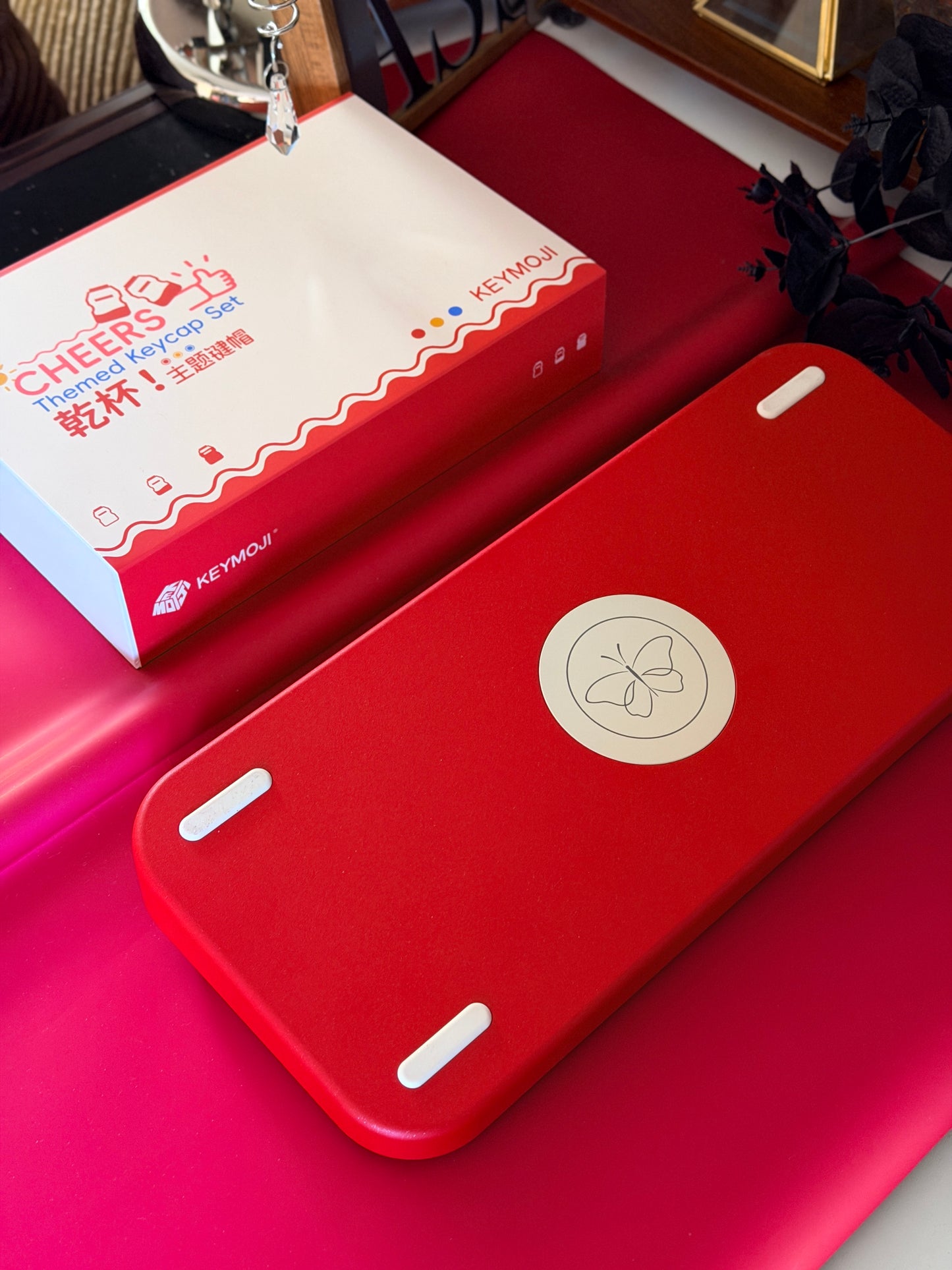 ONLY 1 Instock Prebuilt Aluminum Custom Mechanical Keyboard Targa65 Red Gold Set