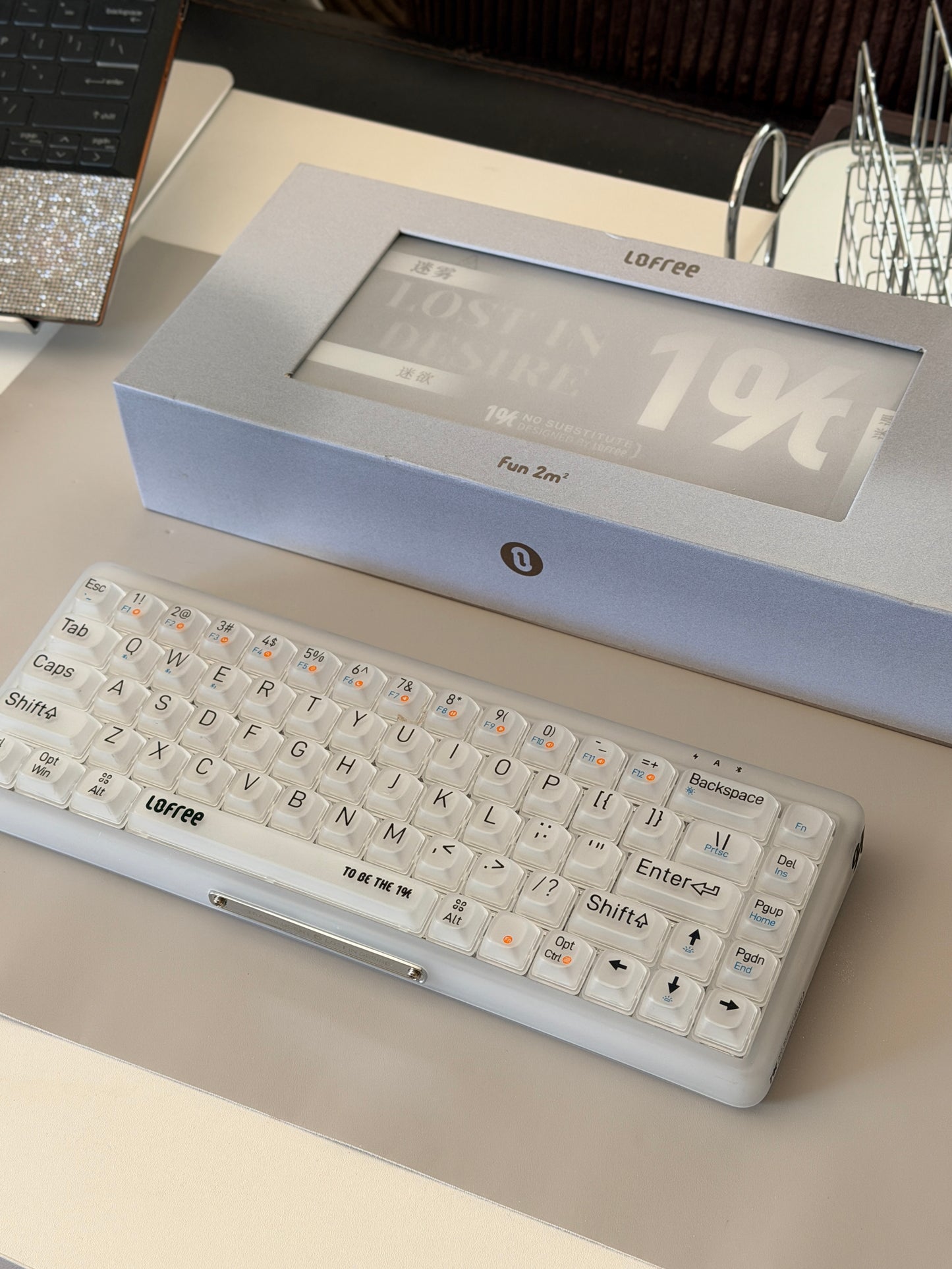 Unboxing Clearance ONLY 1 Instock LOFREE 1% Misty White Foggy Matte Wireless Mechanical Keyboard