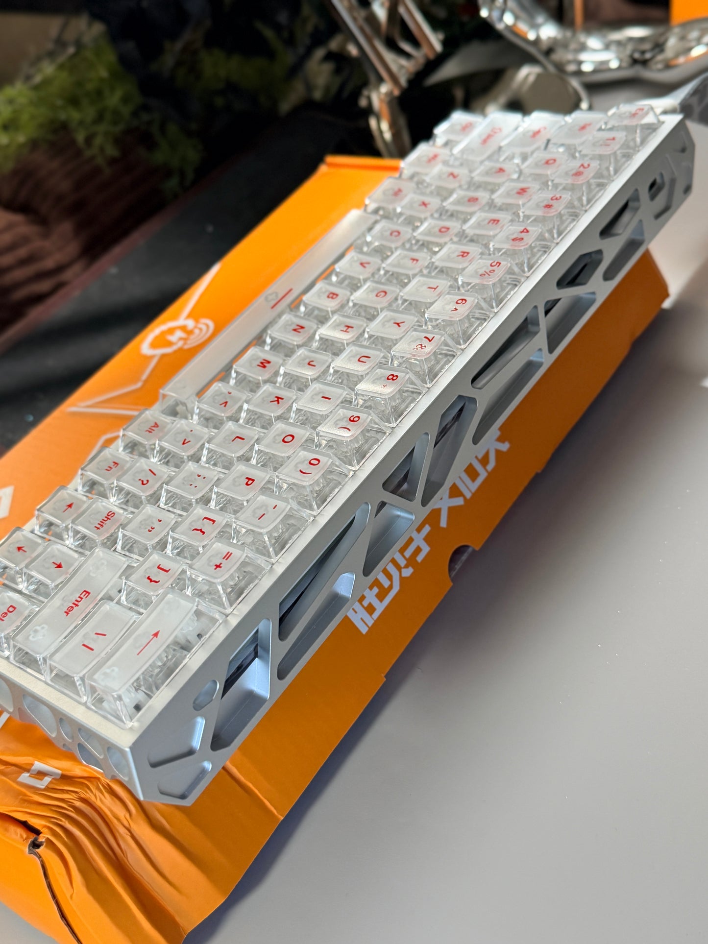 Unboxing Clearance ONLY 1 InstockI ROK Hollow Aluminum Silver MG63 Magnetic Gaming Mechanical Keyboard