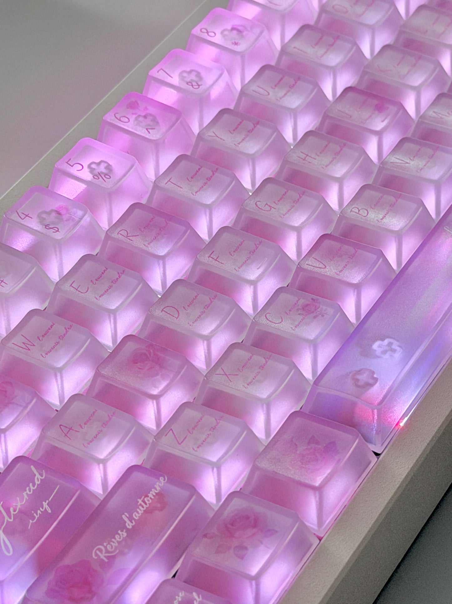 ONLY 1 Instock Prebuilt Aluminum Custom Mechanical Keyboard Meletrix ZOOM65V3 Pink Set
