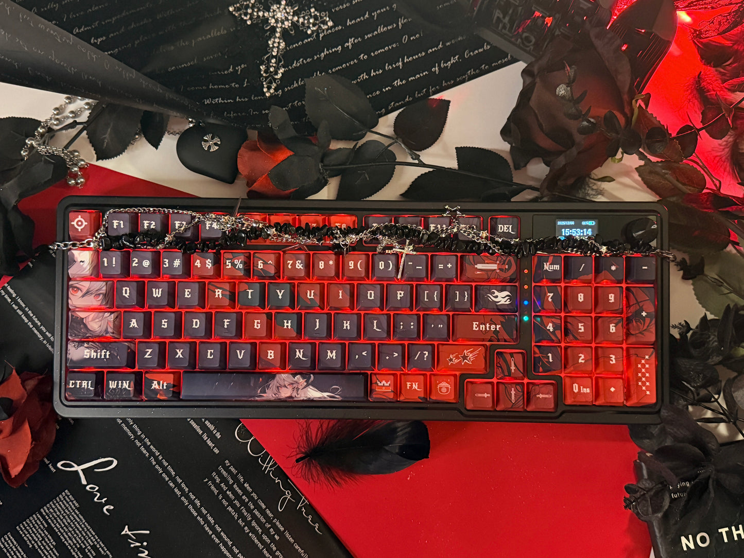 Unboxing For Sales ARTEMIS K719 PRO Anime RGB Gaming Mechanical Keyboard(not including shooting decoration)