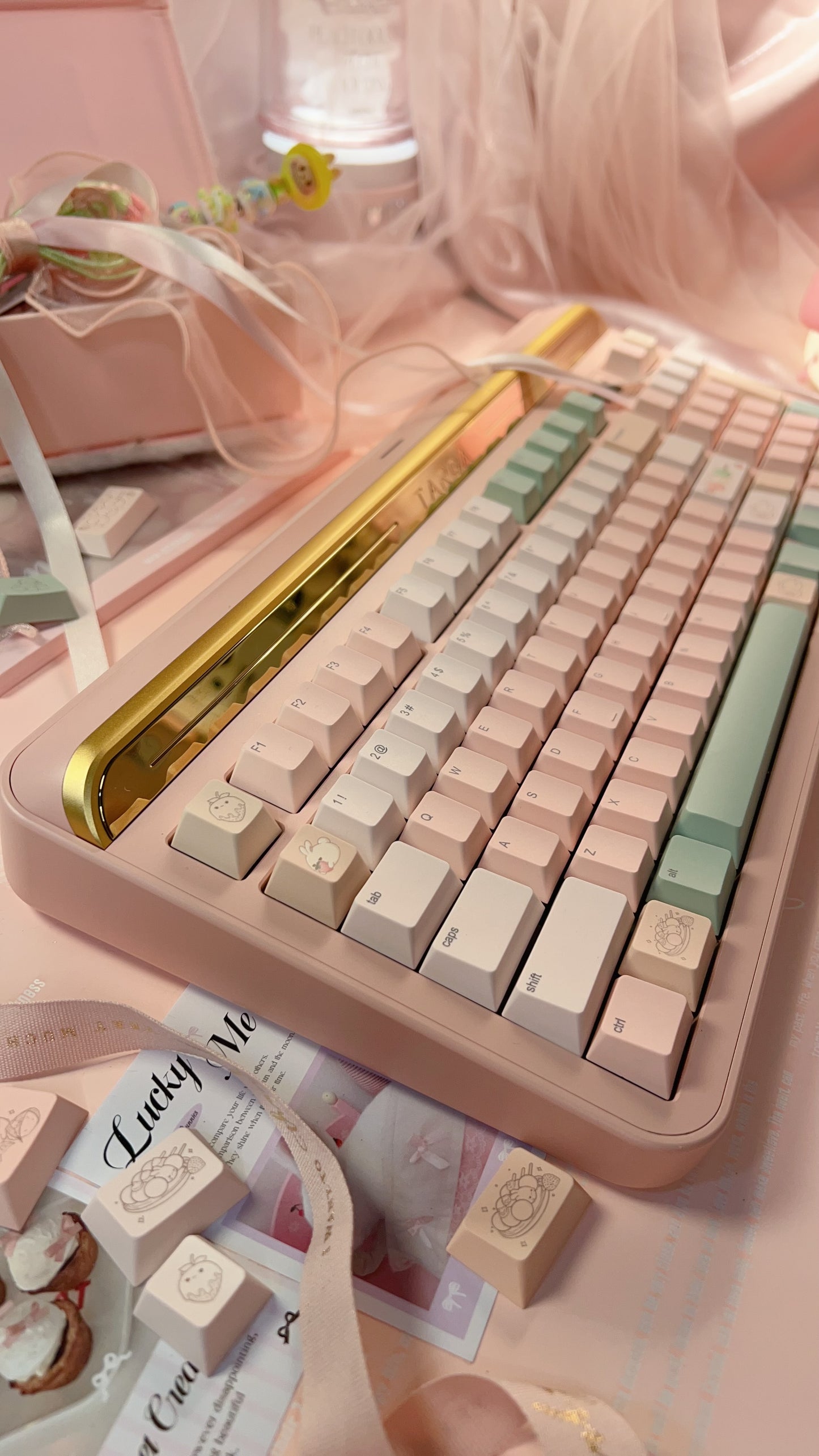 mechbunni x strawberryjam1986 sweet dango peach green Keycap