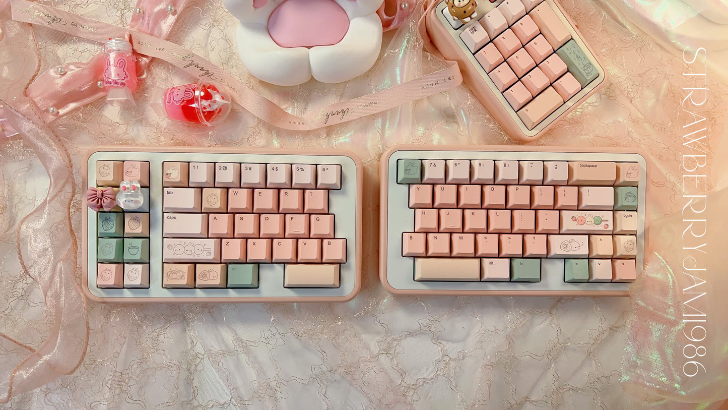 Preorder customized prebuilt peach split keyboard set for lien