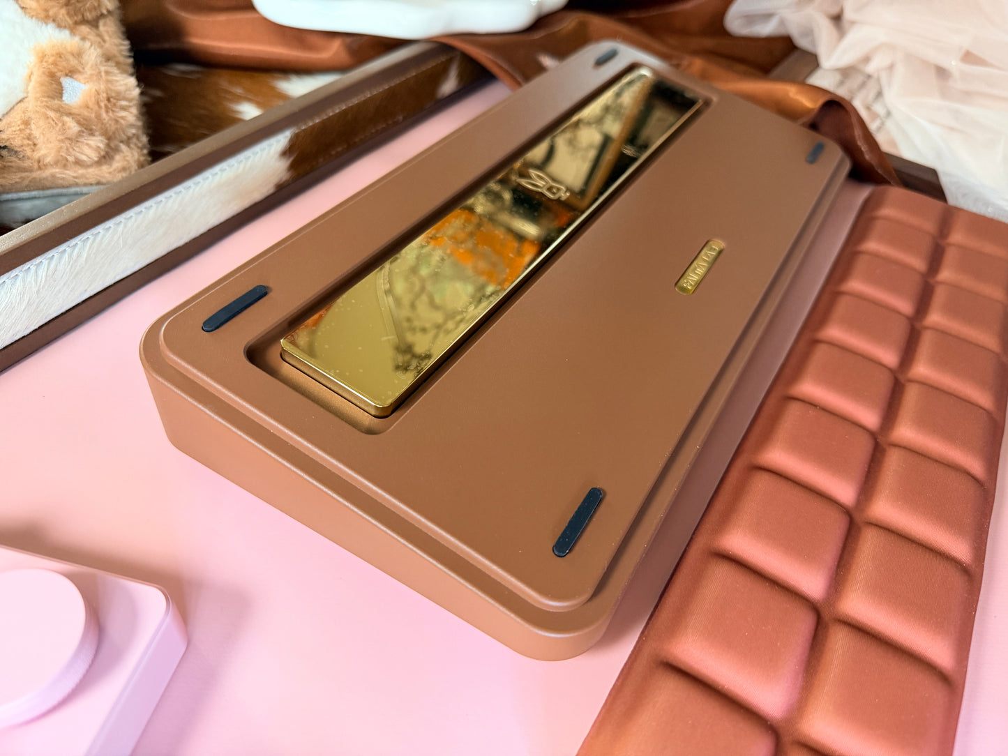 ONLY 1 Instock Prebuilt Aluminum Customized Mechanical Keyboard Rich75 Wireless Set （free wristrest and number pad included as gift）