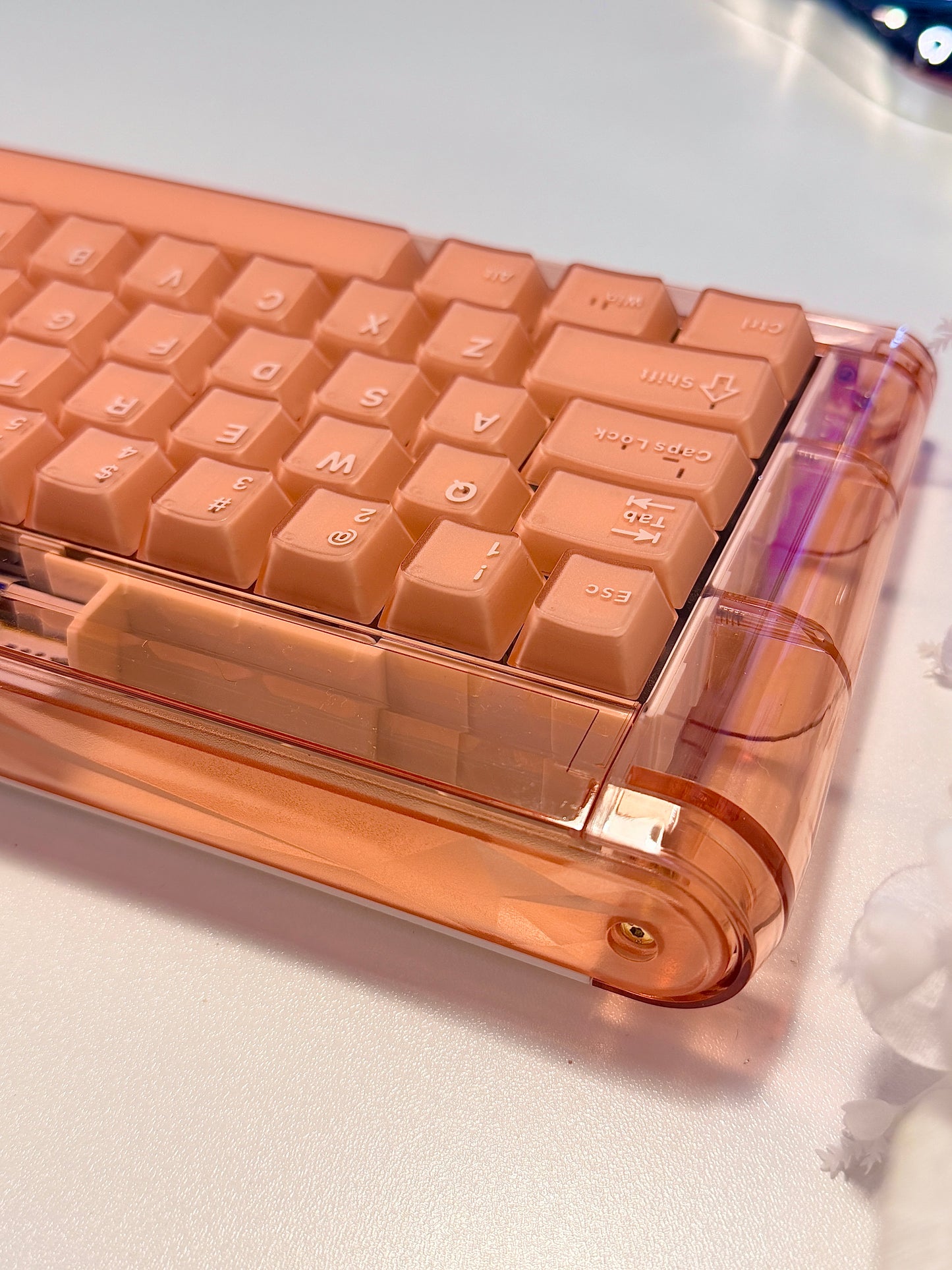 Unboxing For SALEs moeetech GLITTER65 HE (ProSilk HE) Magnetic Switch Keyboard Orange Peach With Bag R2