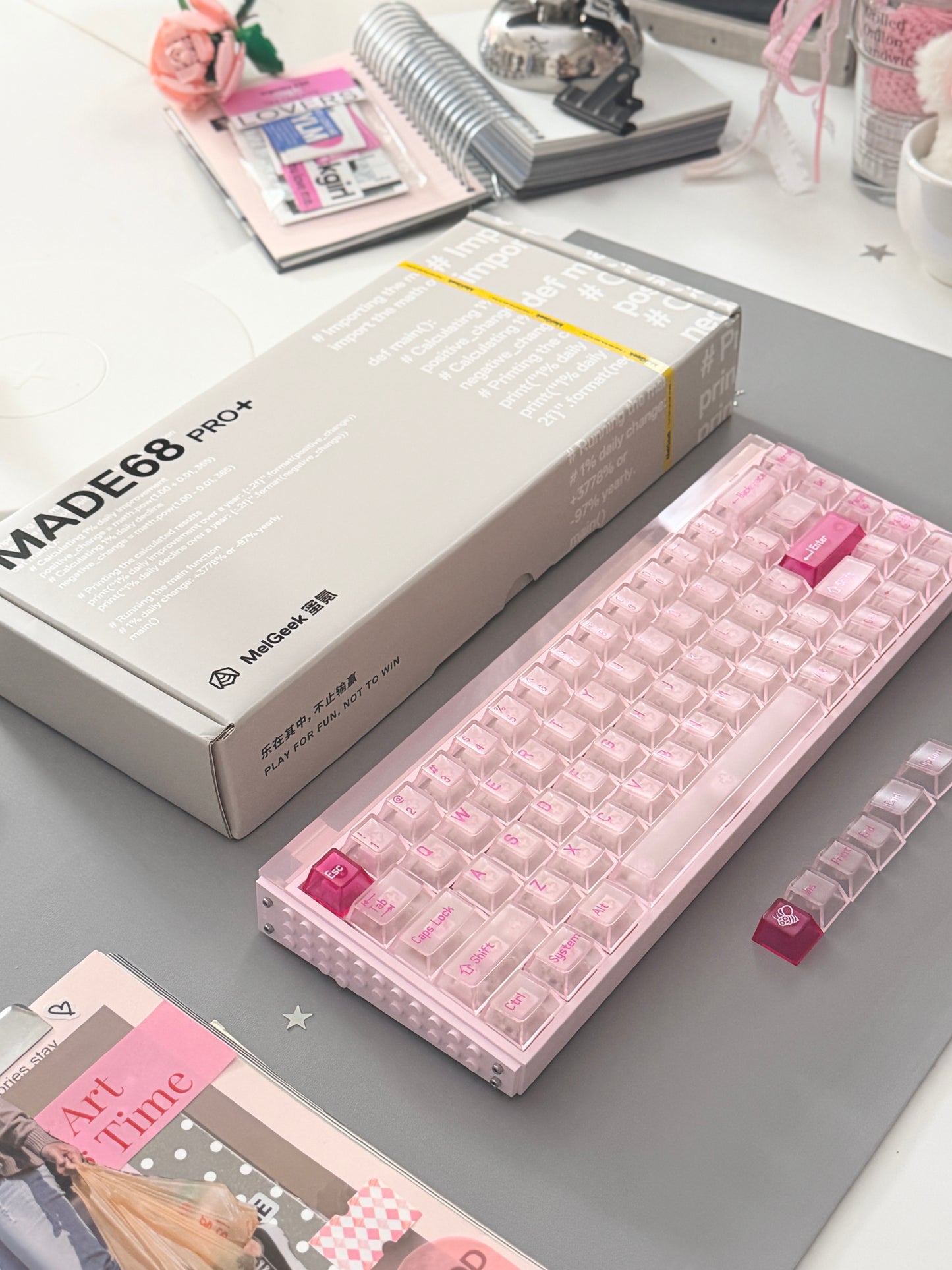 Unboxing Clearance ONLY 1 Instock Pink MADE68 PRO+ HALL EFFECT GAMING KEYBOARD