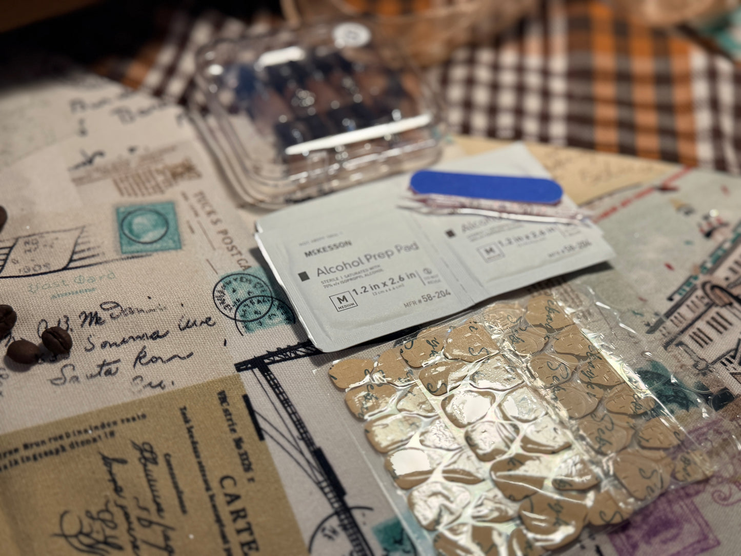 ONLY 1 Instock Designer False Nails Chrome Hearts Smoky Coffee Fine Shimmer French Style Long Press-On Nails(#889）