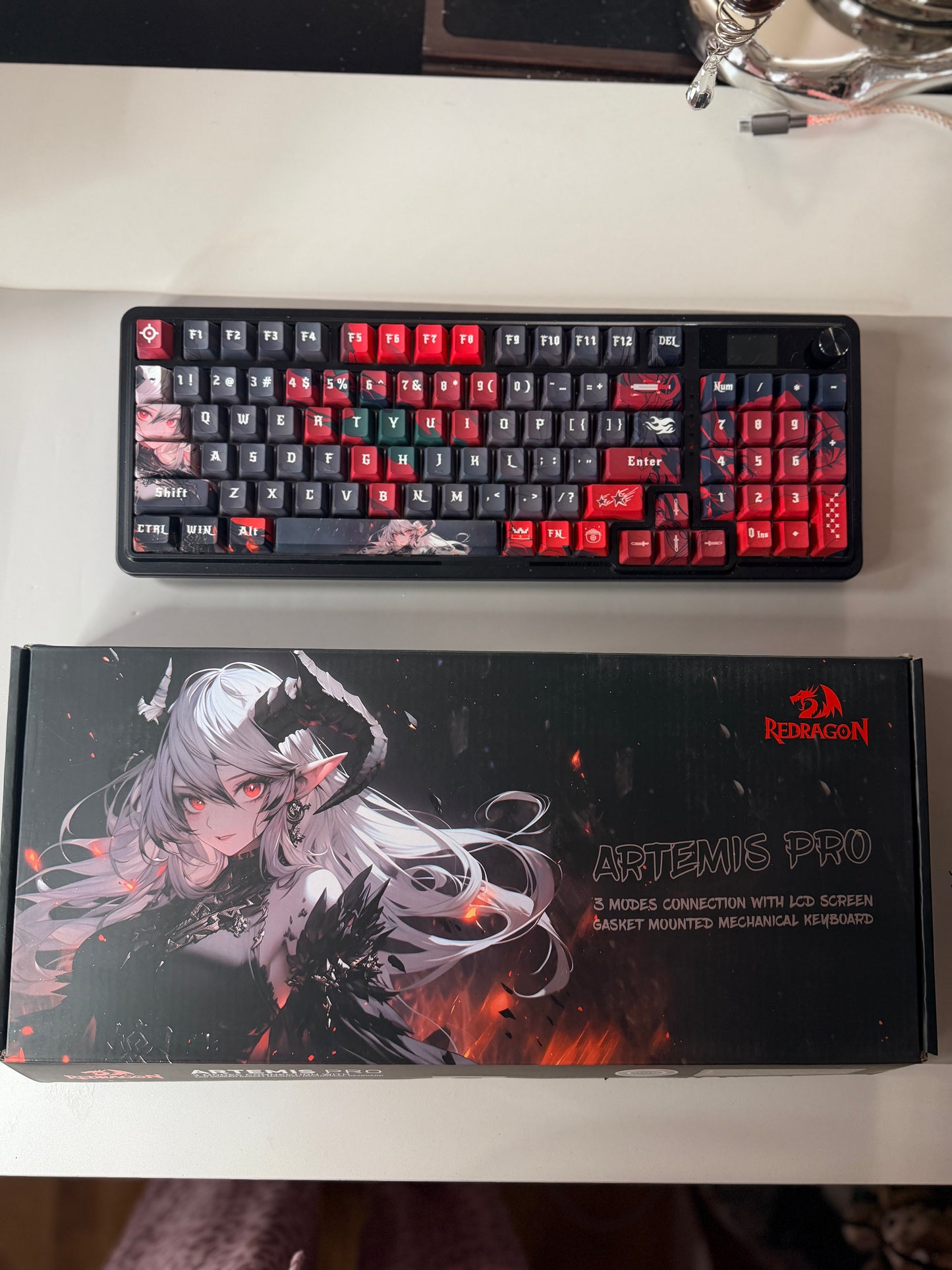 Unboxing For Sales ARTEMIS K719 PRO Anime RGB Gaming Mechanical Keyboard(not including shooting decoration)