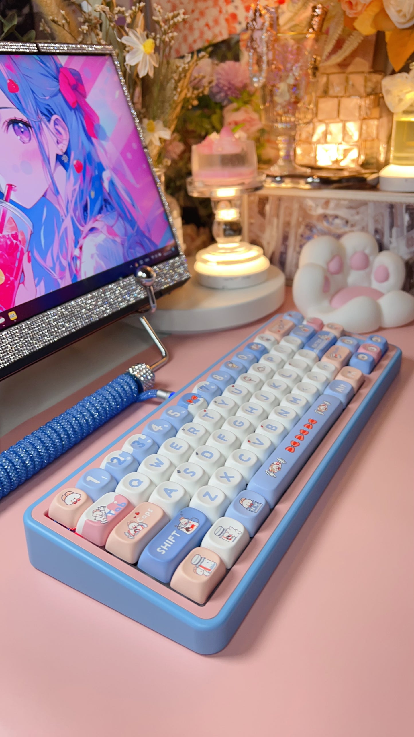 031 Bunny Candy Moa Profile Keycaps 139 Keys