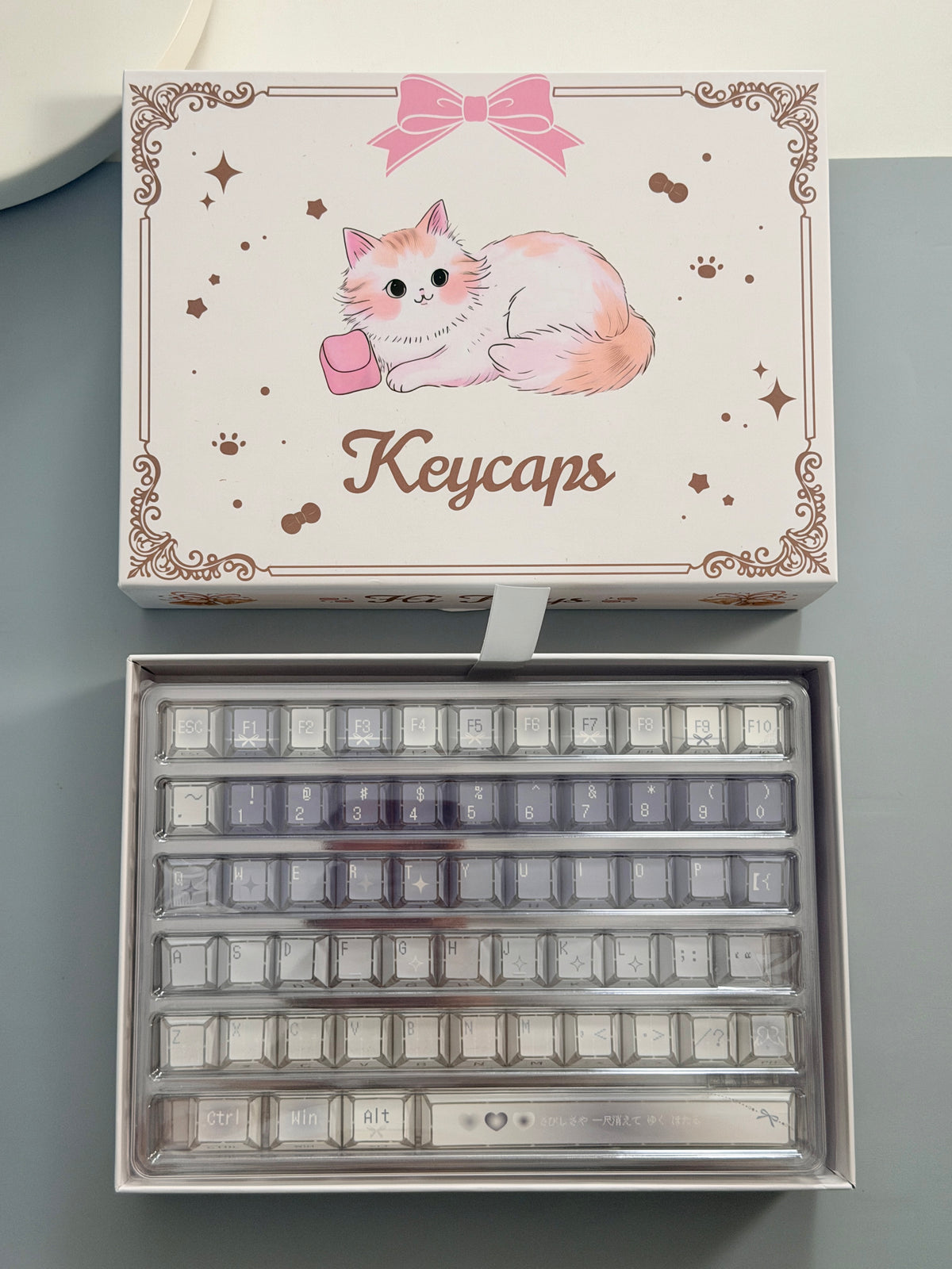 #0304 Lavender Butterfly Dream Keycaps | Pastel Blue Purple Fairycore Mechanical Keyboard Keycaps
