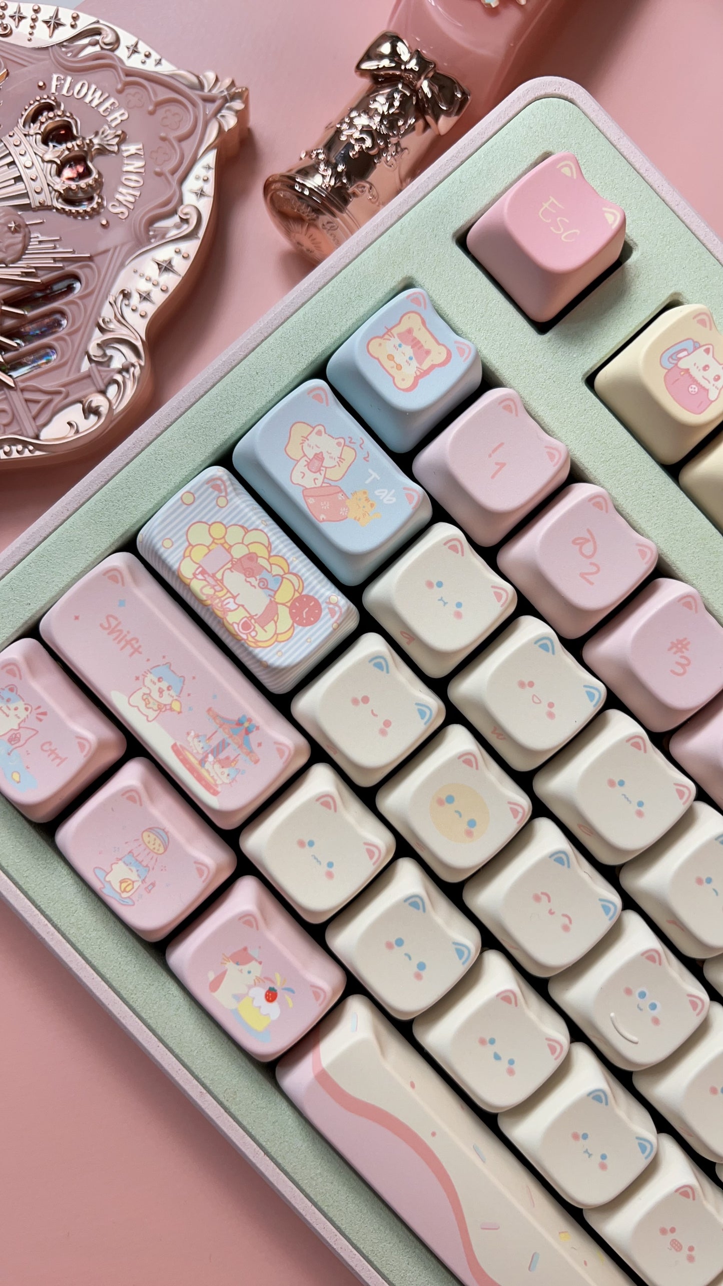 Preorder Prebuilt Pastel Color Cute Aluminum Customized Mechanical Keyboard