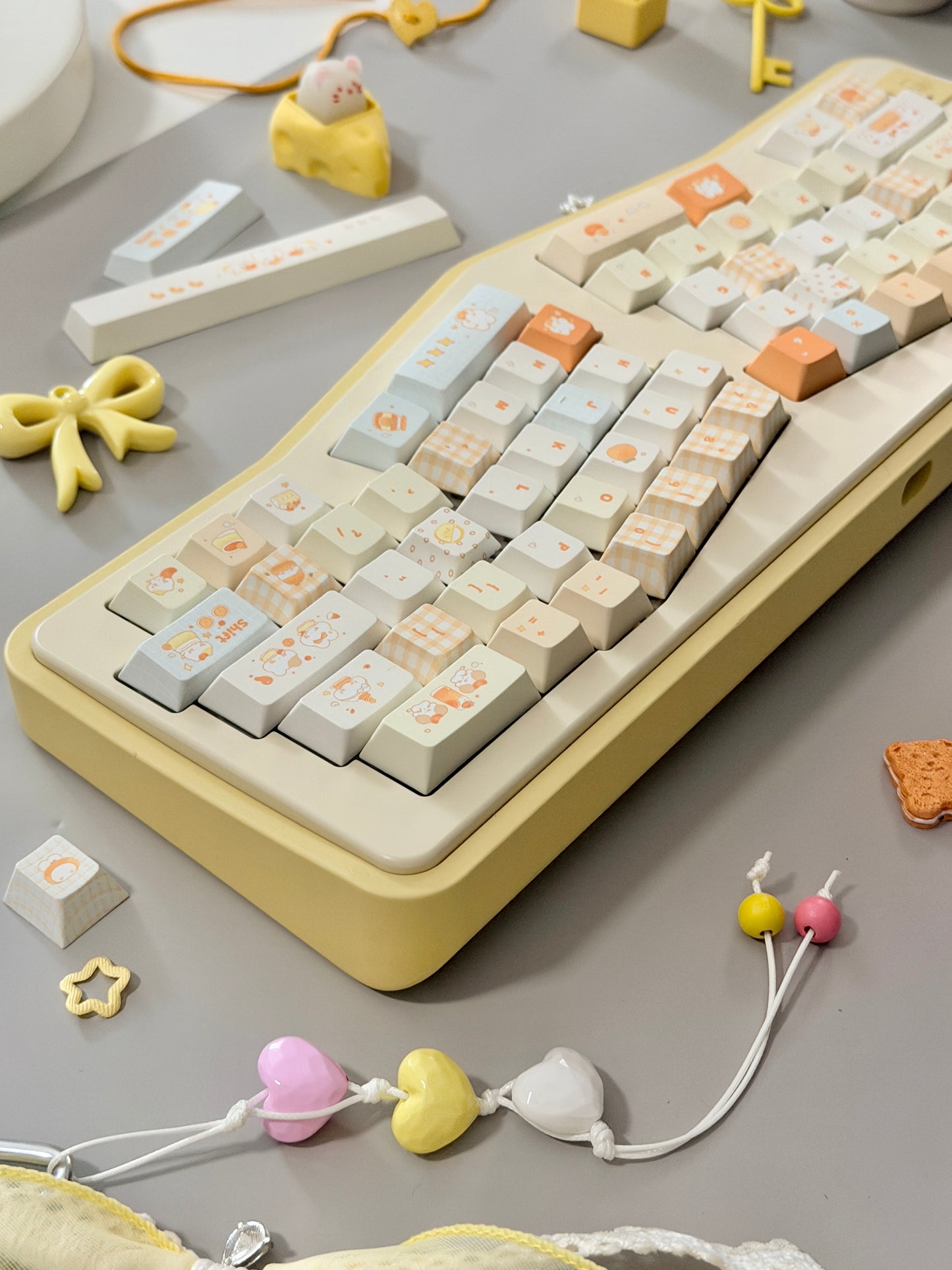 #0302 Orange Summer Dango Keycap Set | Cute Japanese-Inspired Pastel Food Keycaps